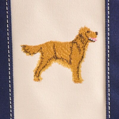 Main Street mini tote with embroidered dog GOLDEN RETRIEVER
