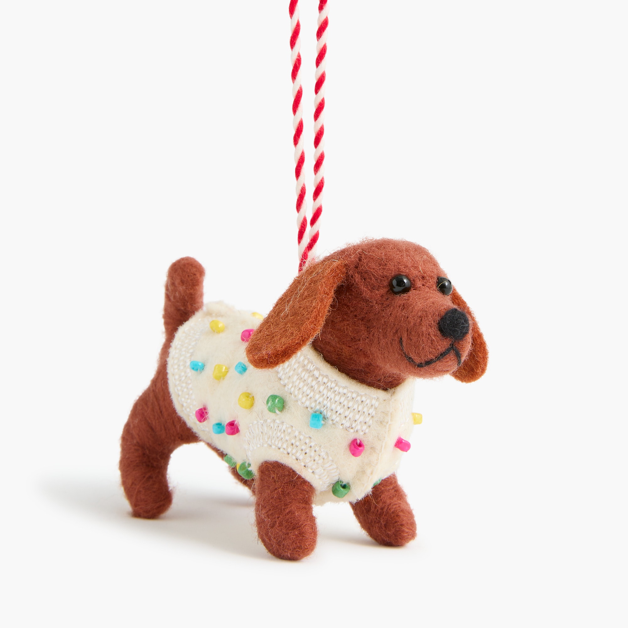 Festive dachshund dog dog ornament