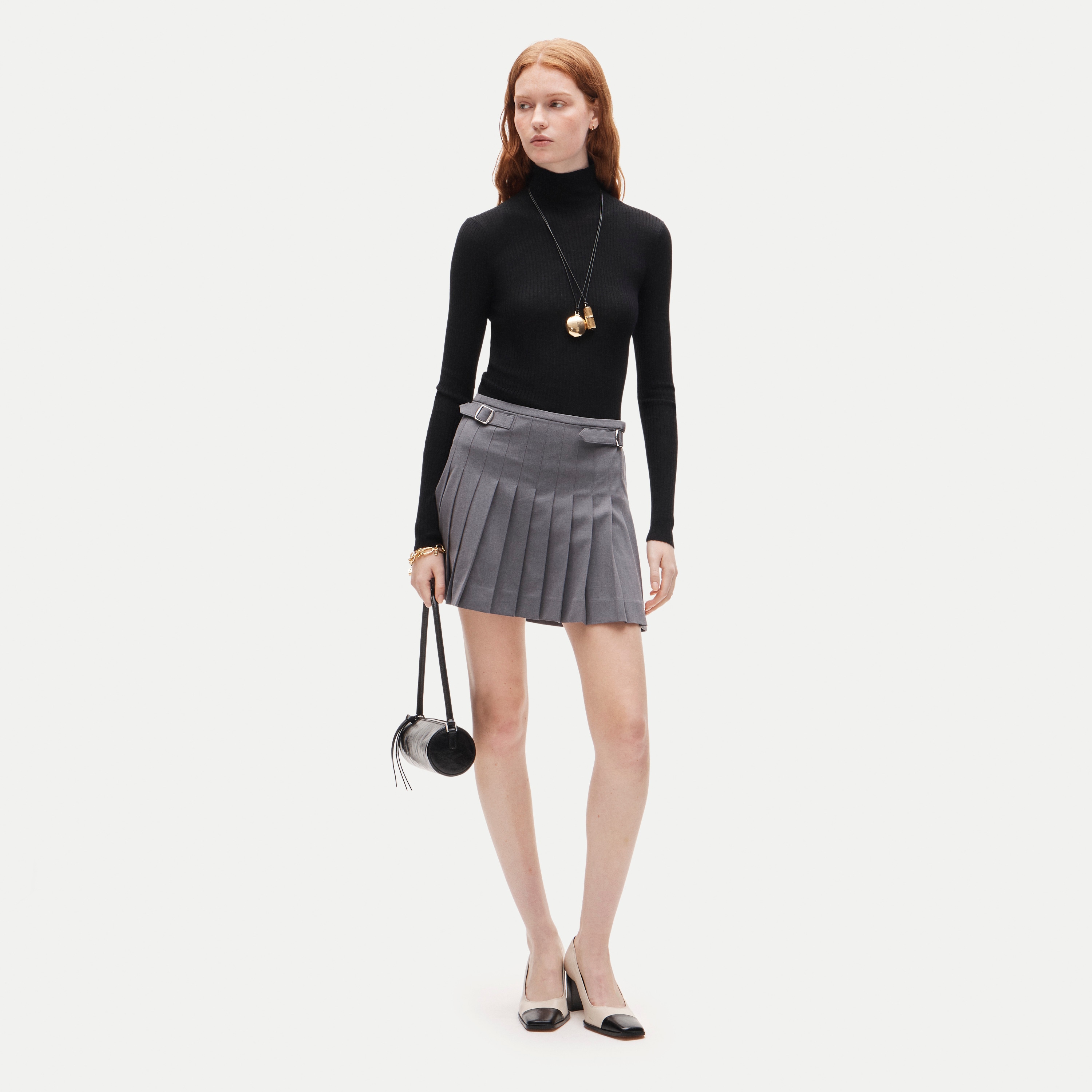 Ribbed merino turtleneck sweater