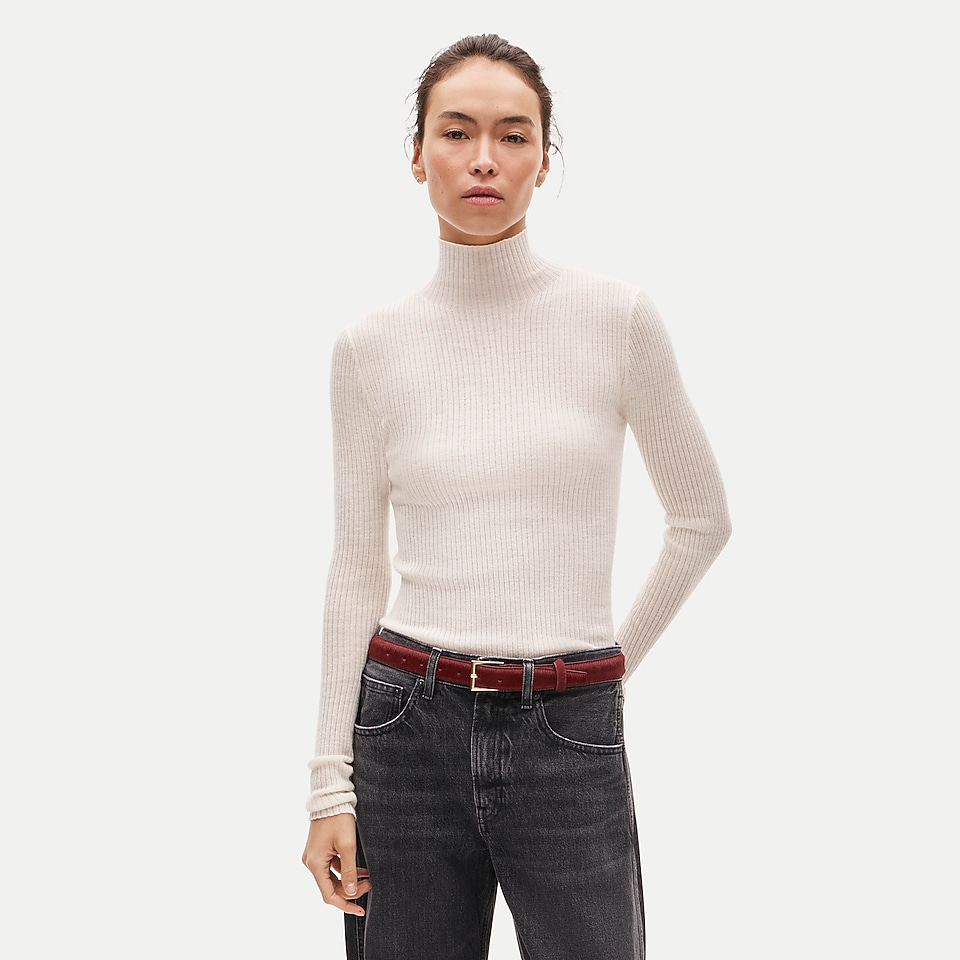 Ribbed merino wool turtleneck sweater by J.Crew