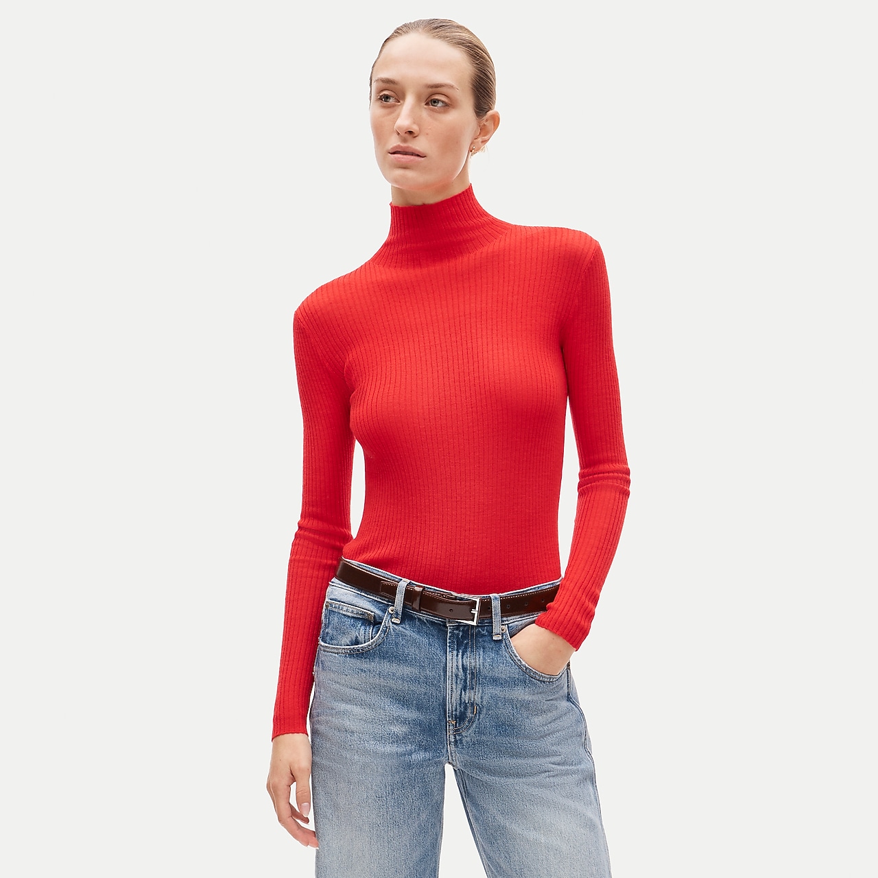 Ribbed merino turtleneck sweater by J.Crew