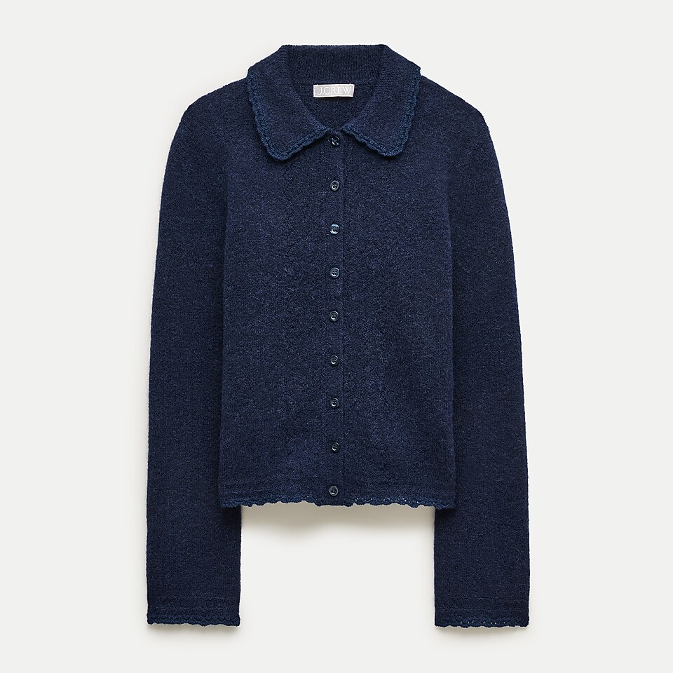 Short-sleeve Silk-blend Crewneck Sweater For Women | J.Crew