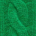 Cashmere shrunken crewneck in cable knit GREEN PICNIC