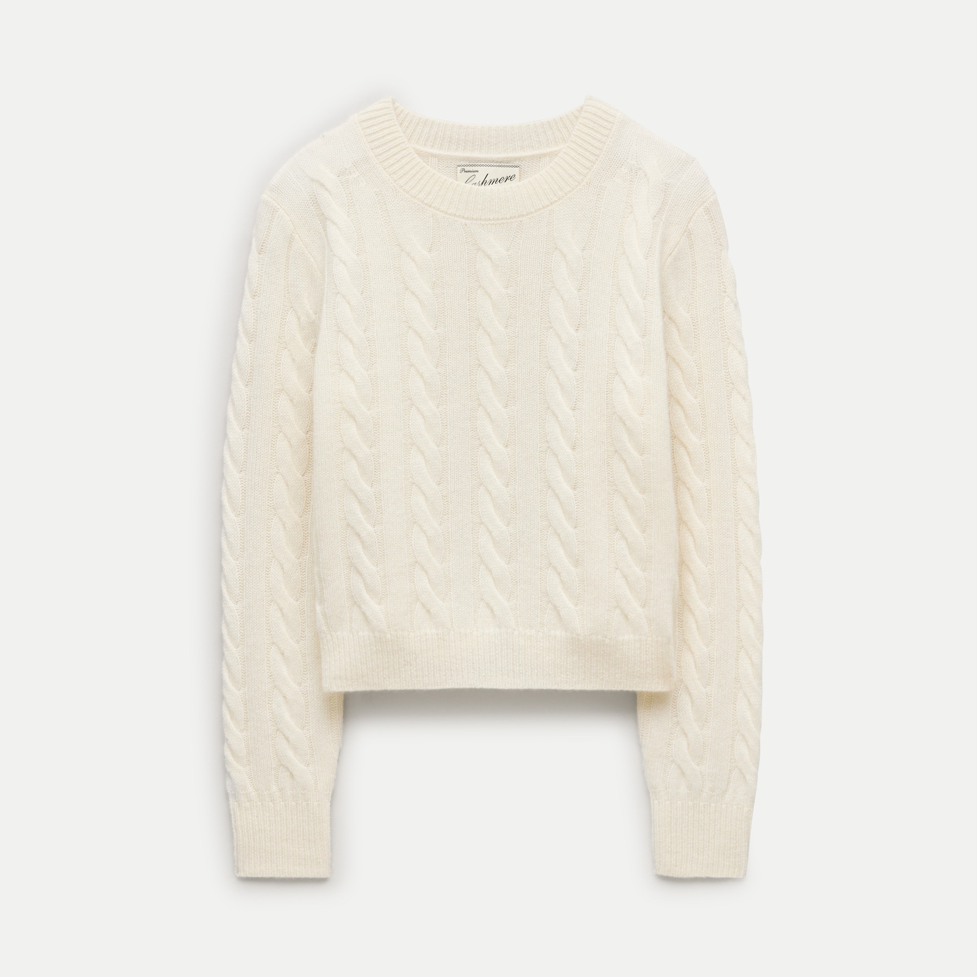 vaquera 23ss ニット セーター XS Cashmere Shrunken Crewneck In Cable Knit For Women | J.Crew