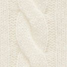 Cashmere shrunken crewneck in cable knit IVORY