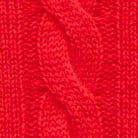 Cashmere shrunken crewneck in cable knit VINTAGE RED