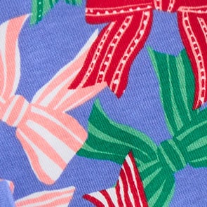 Girls' long-sleeve 100% cotton bows pajama set BOWS