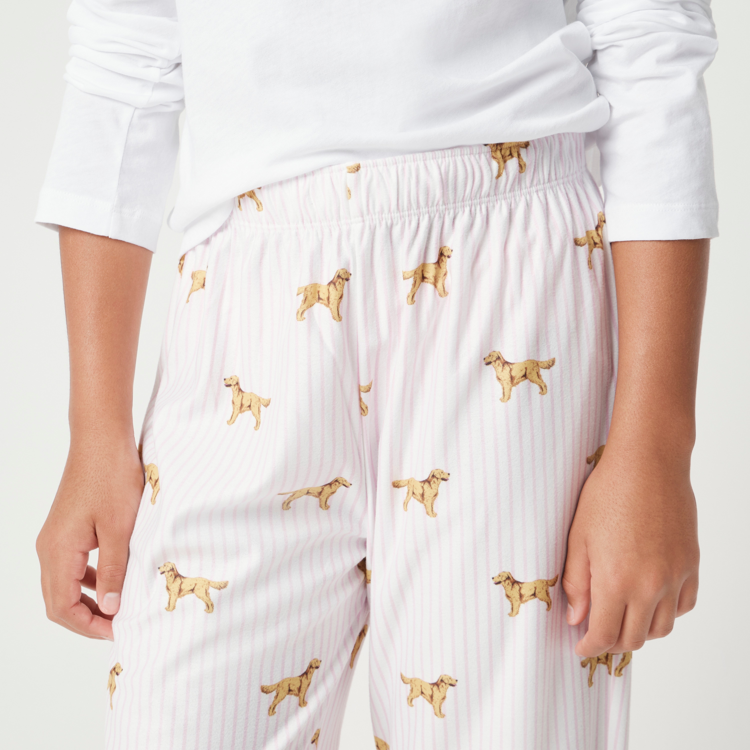 Girls' golden retriever dog pajama pant