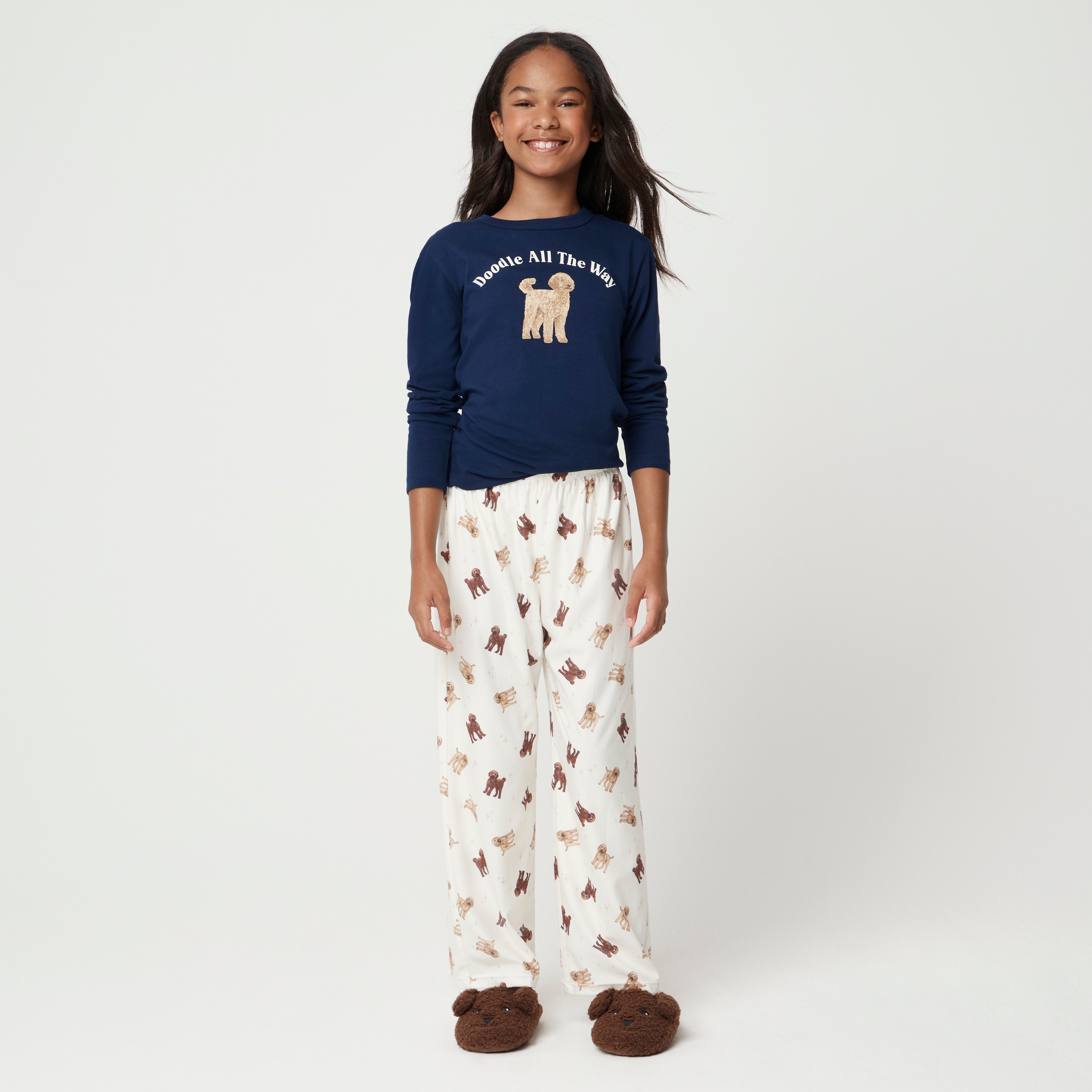 Kids' goldendoodle dog pajama pant