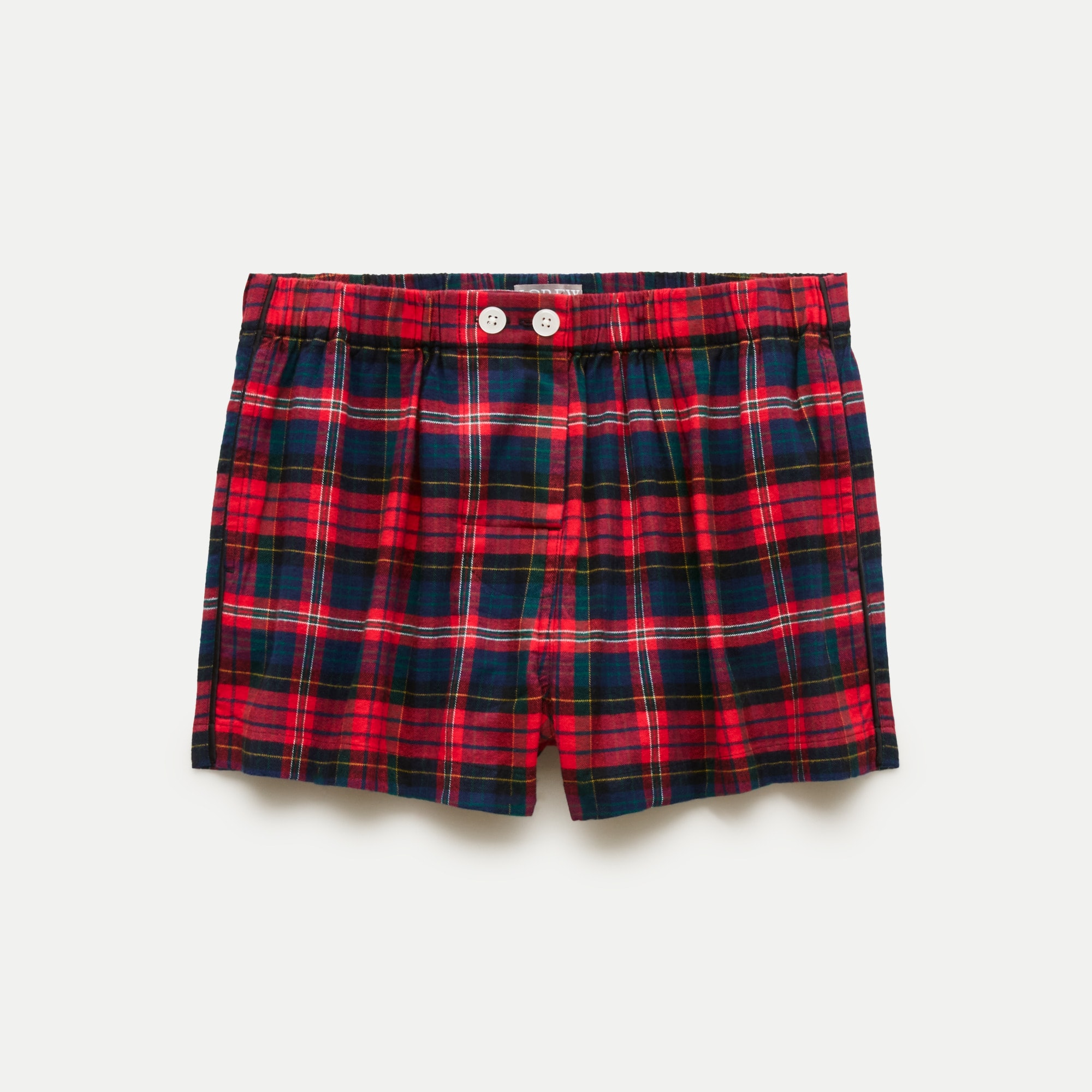 Boxer short in plaid flannel