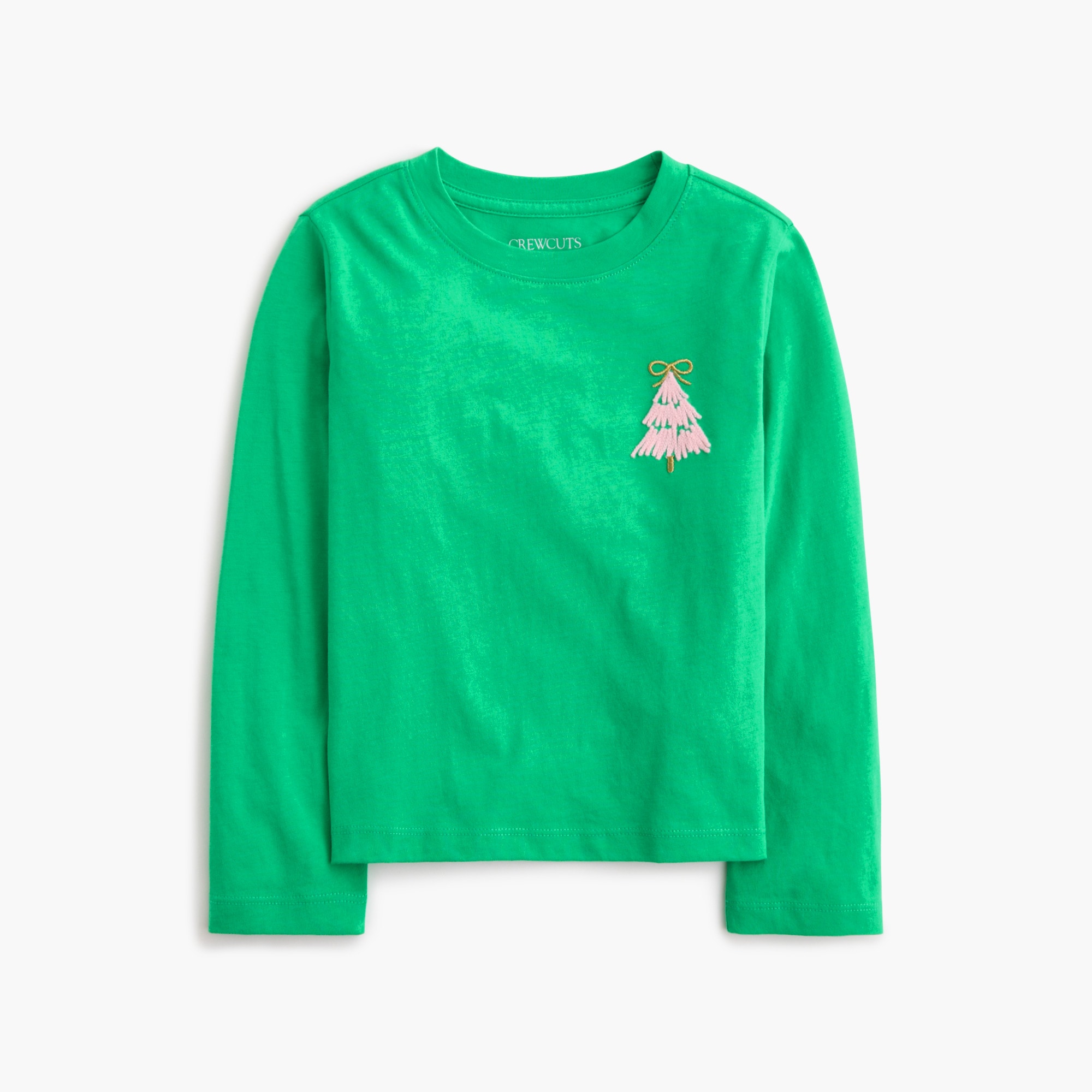 Girls' 100% cotton holiday tree graphic tee