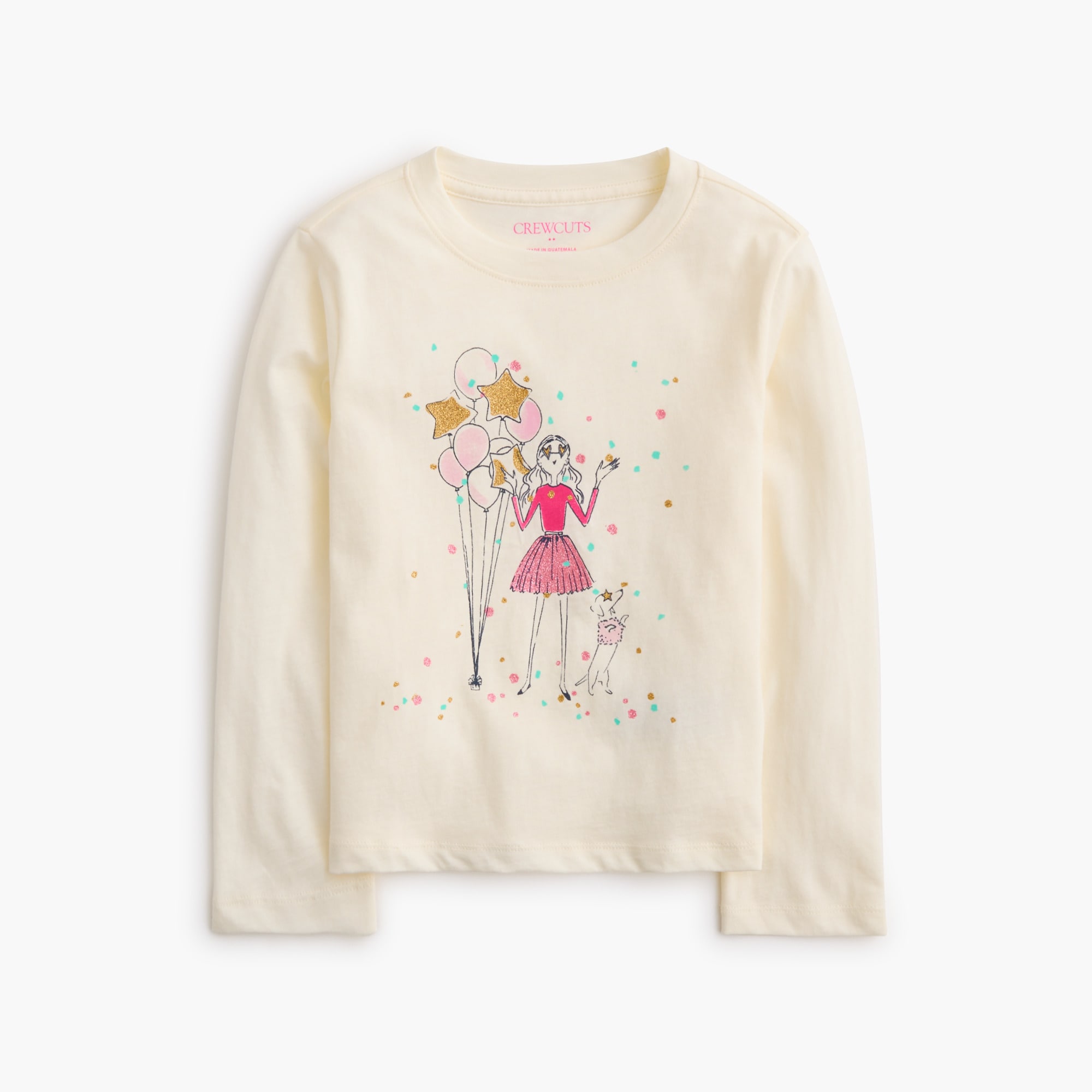 Girls' 100% cotton festive girl graphic tee