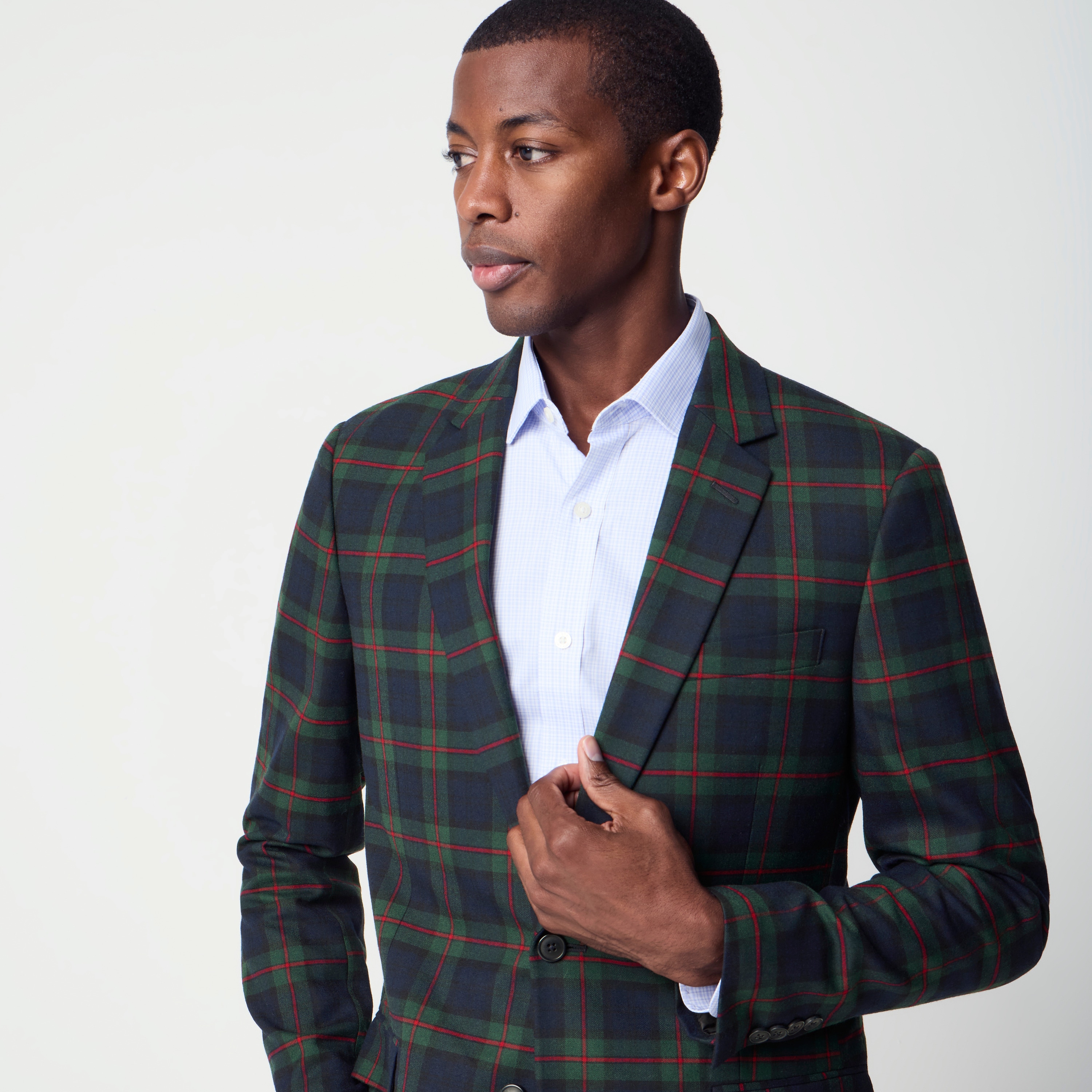 Plaid suit jacket
