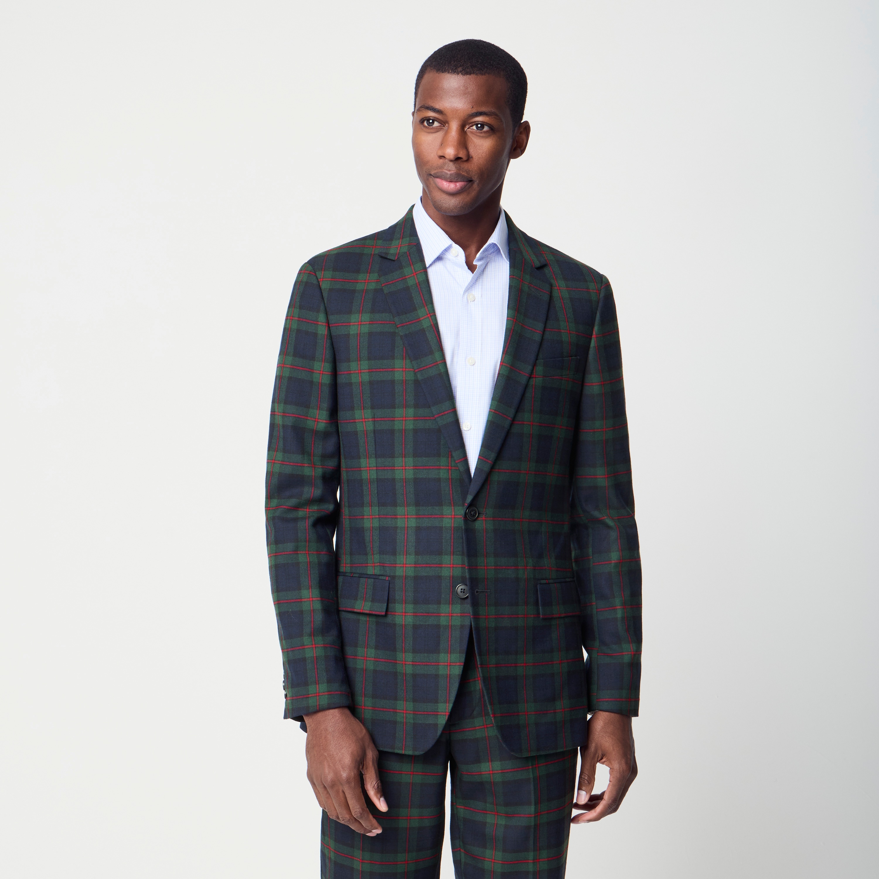 Plaid suit jacket