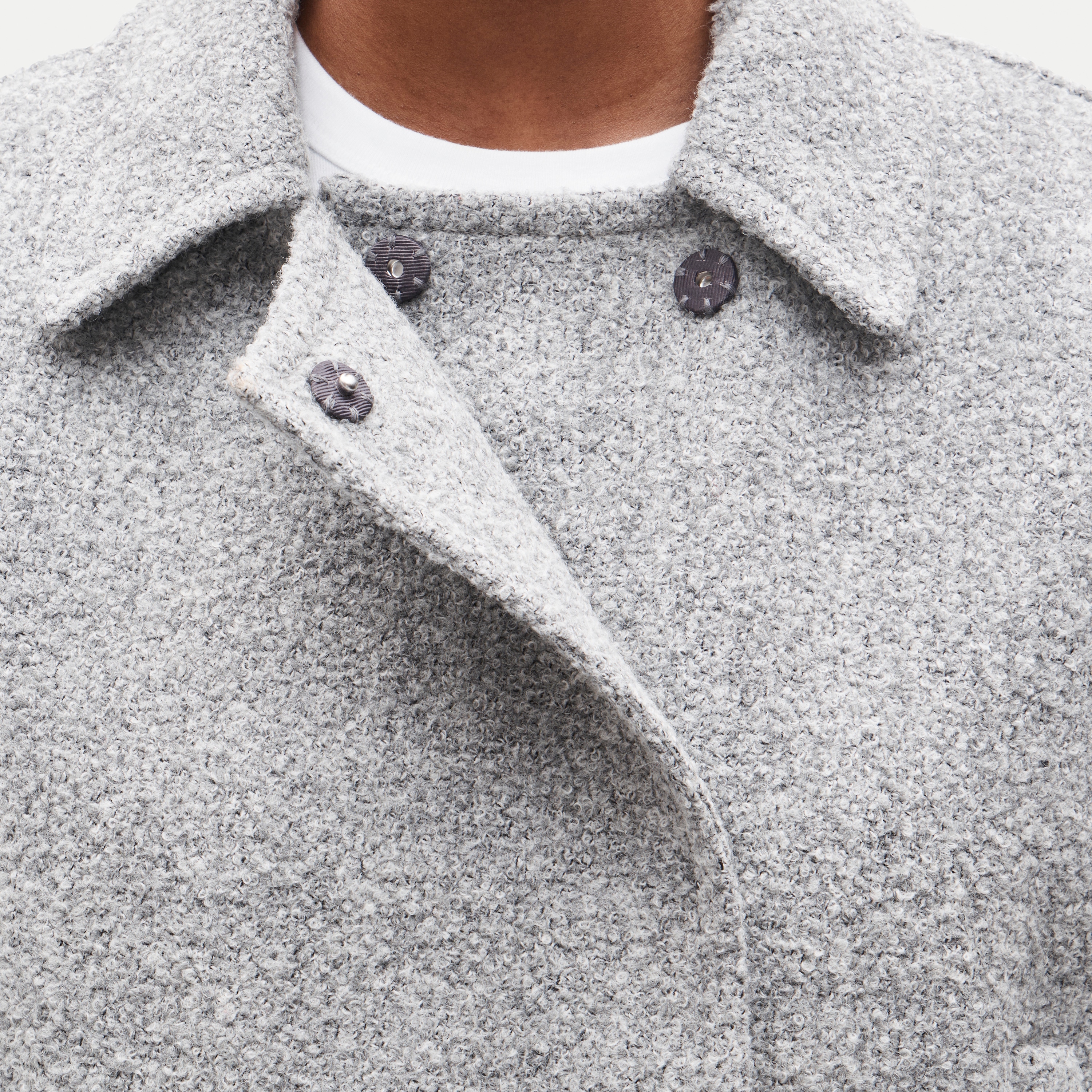 Double-breasted jacket in bouclé