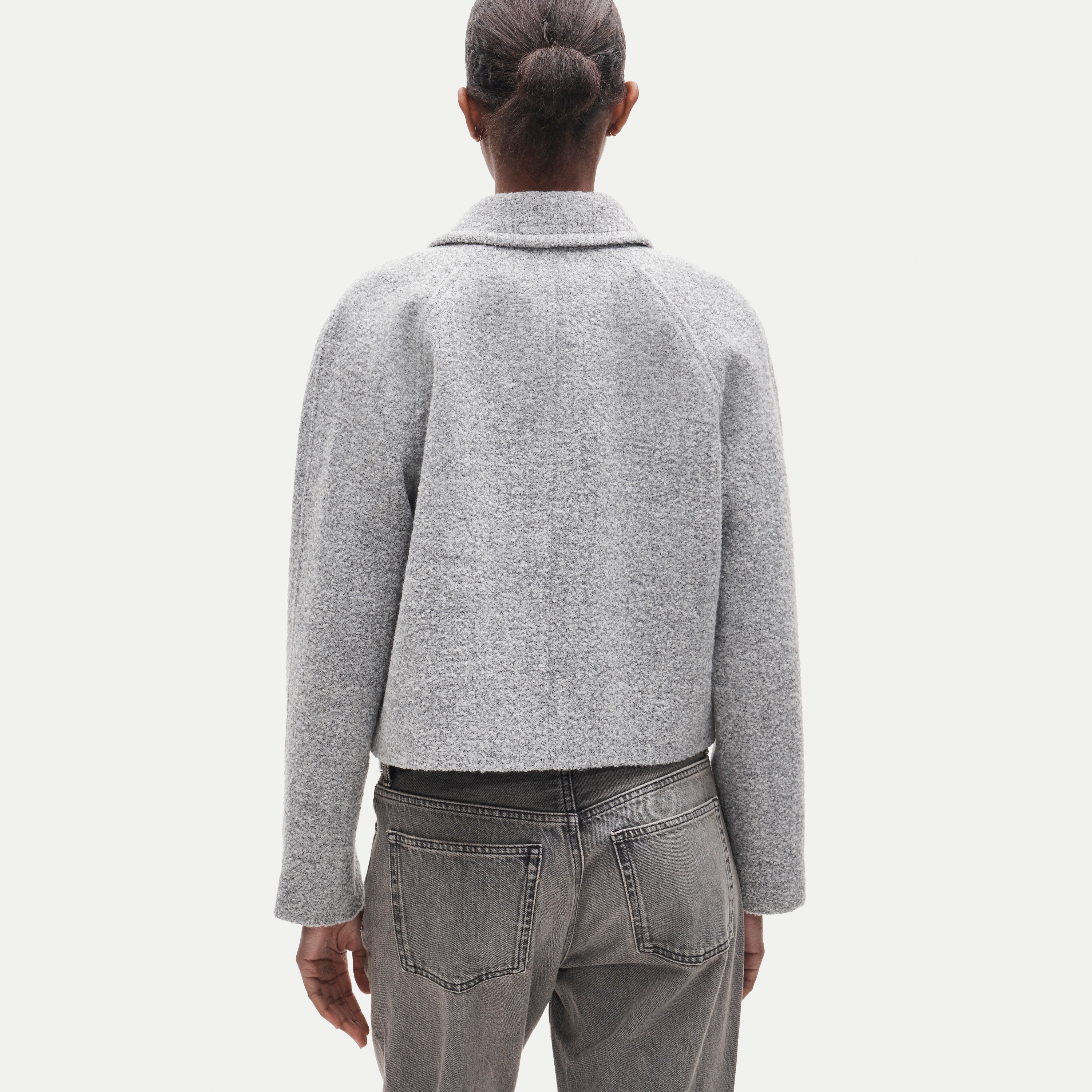 Double-breasted jacket in bouclé