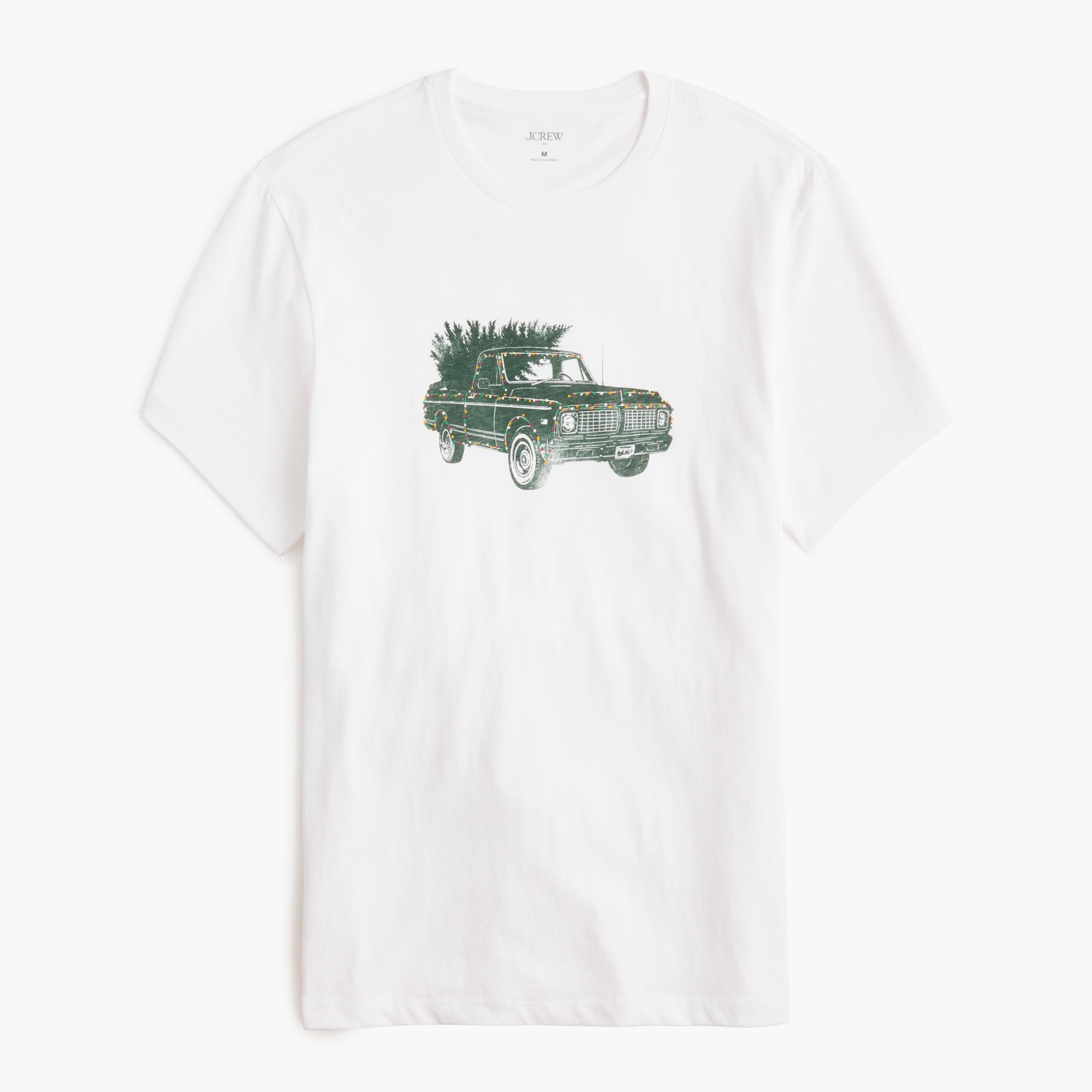 100% cotton truck and tree graphic tee