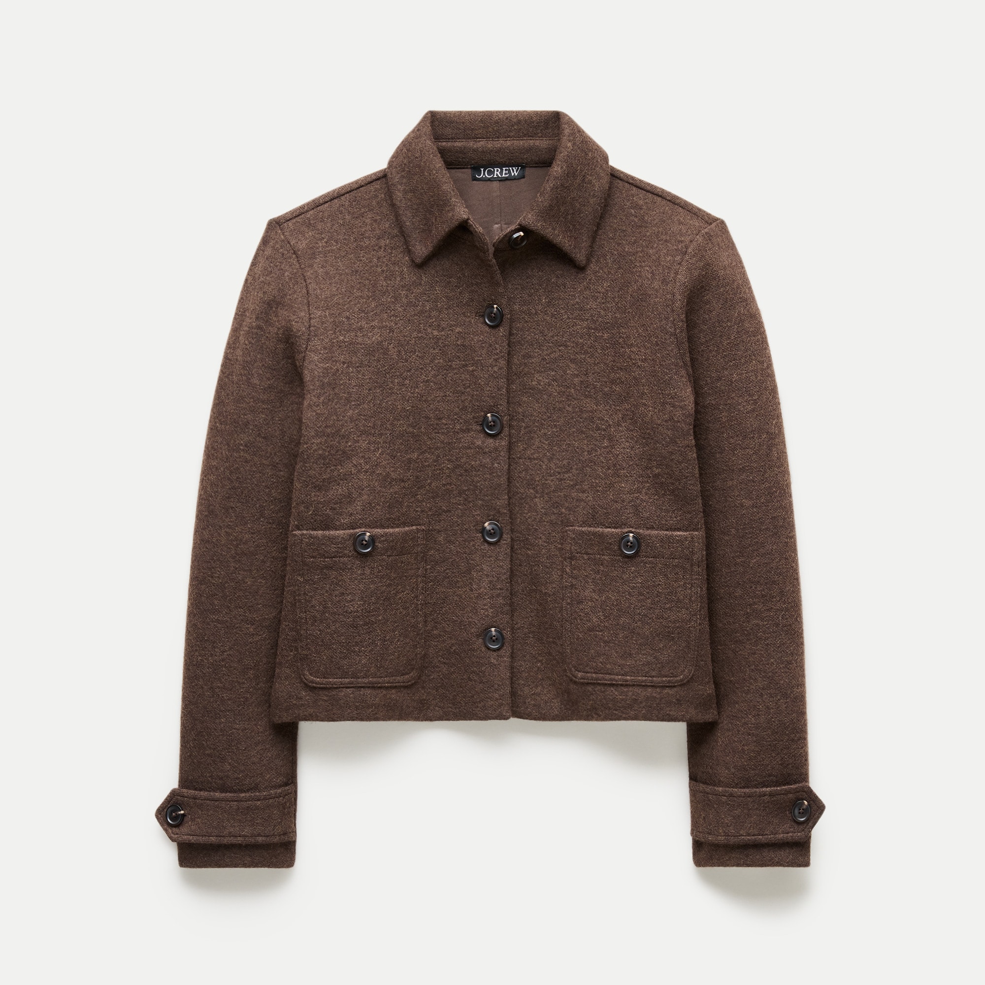 Knit jacket in wool blend