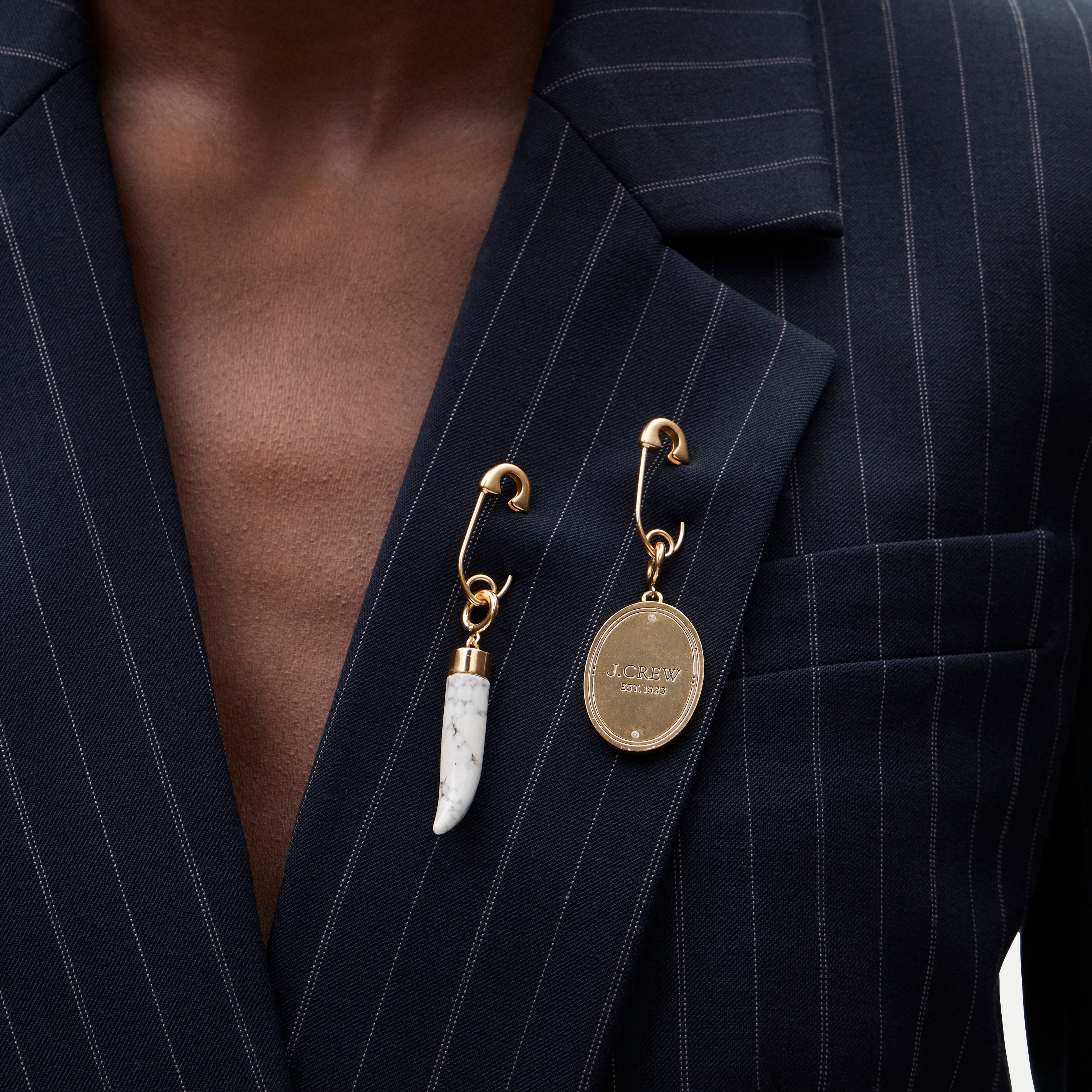 J.Crew charm brooches set-of-two