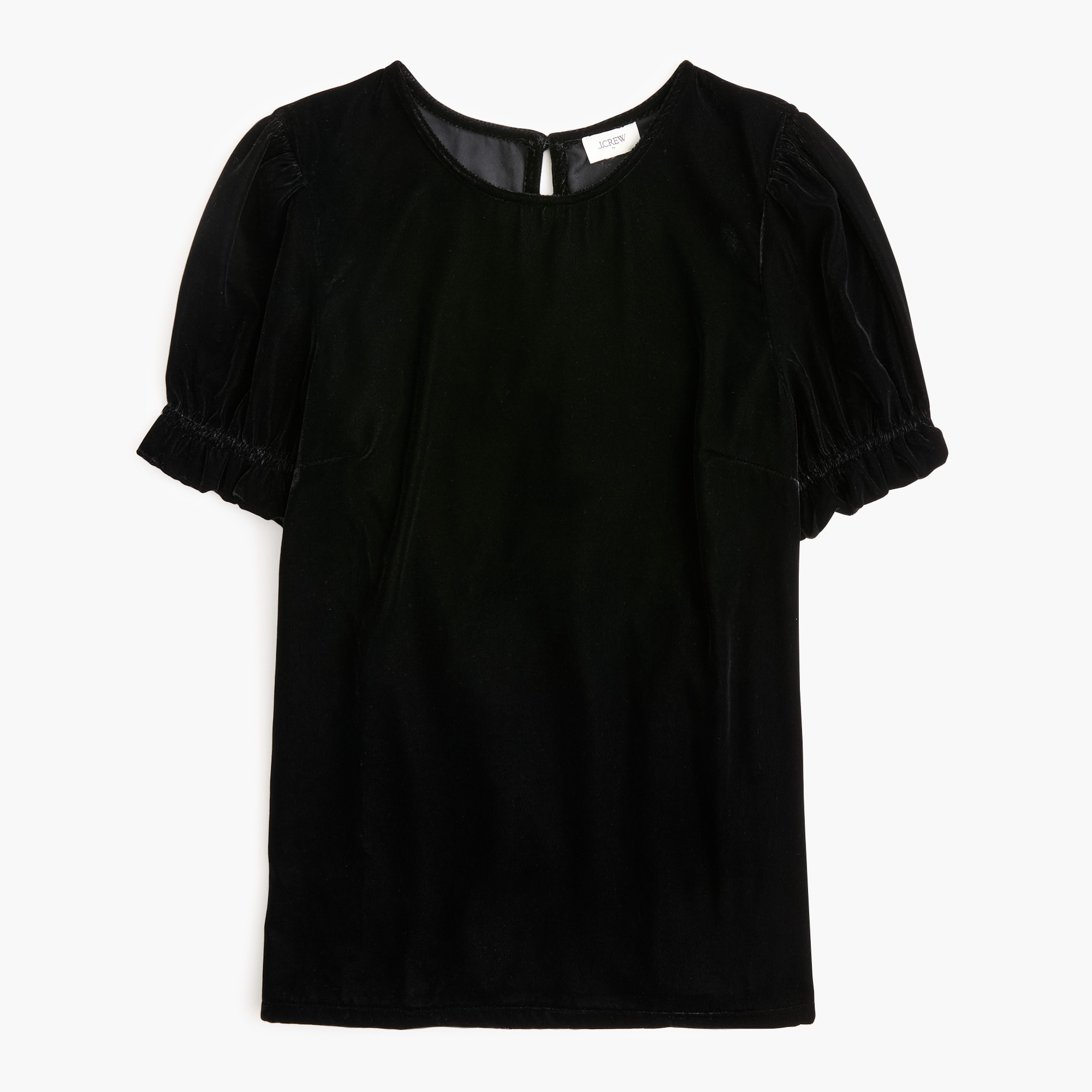 Velvet puff-sleeve top