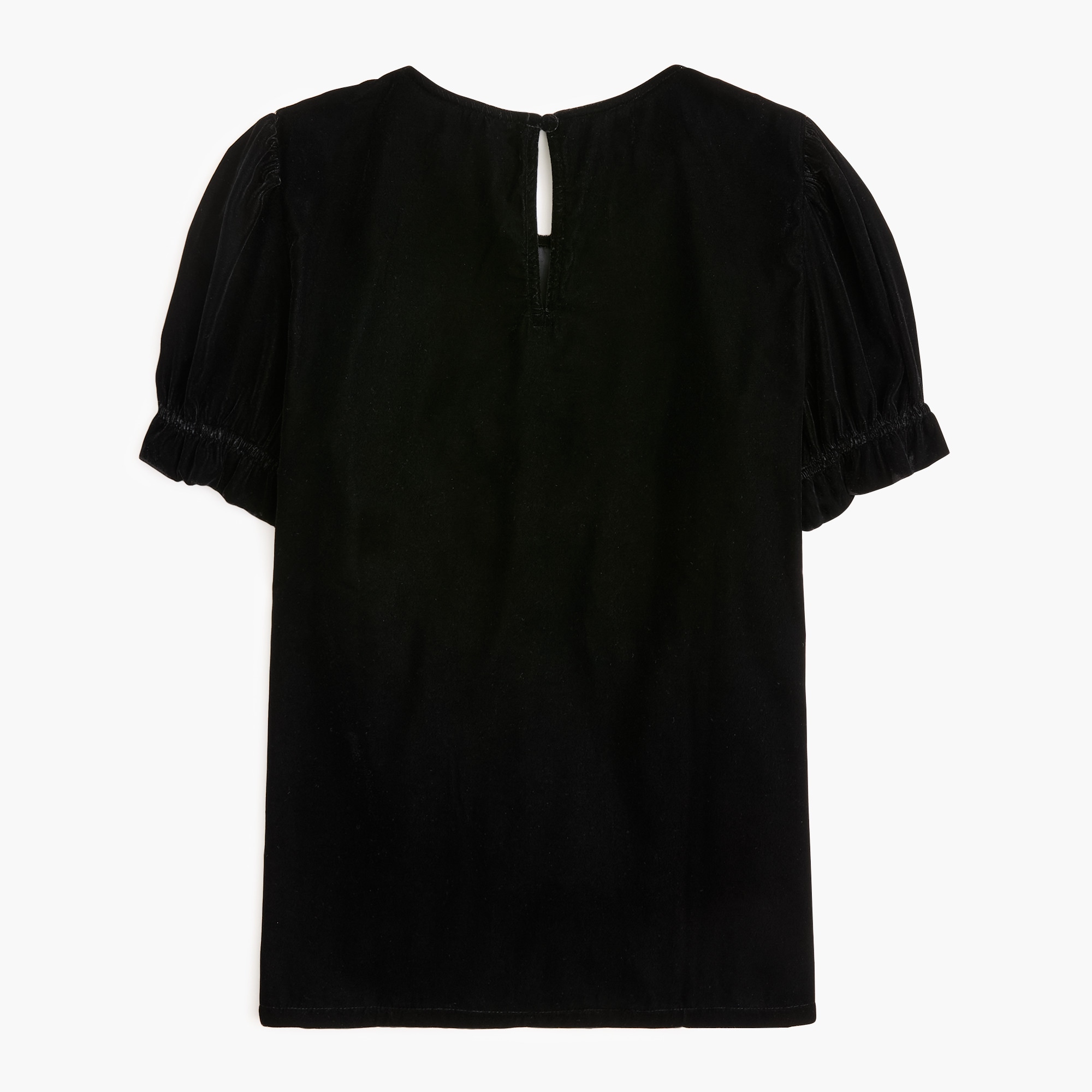 Velvet puff-sleeve top