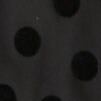 Velvet-dot ruffle top BLACK