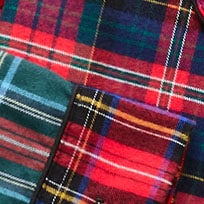 Flannel pajama set in mixed tartan MIX AND MATCH PLAIDS