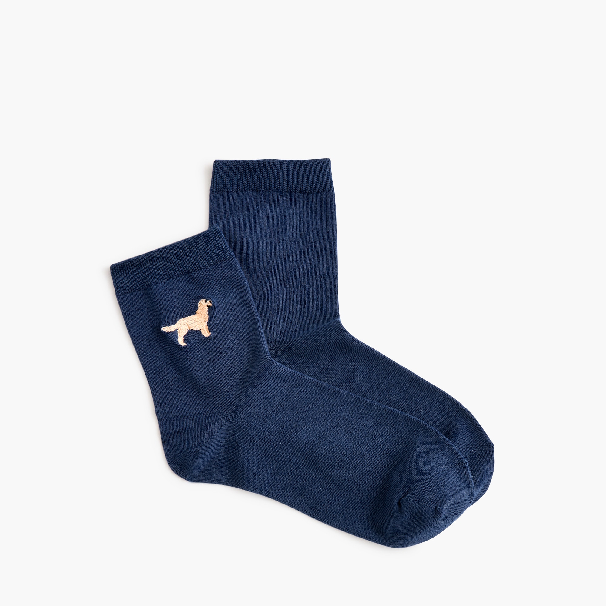 Embroidered golden retriever dog boot socks
