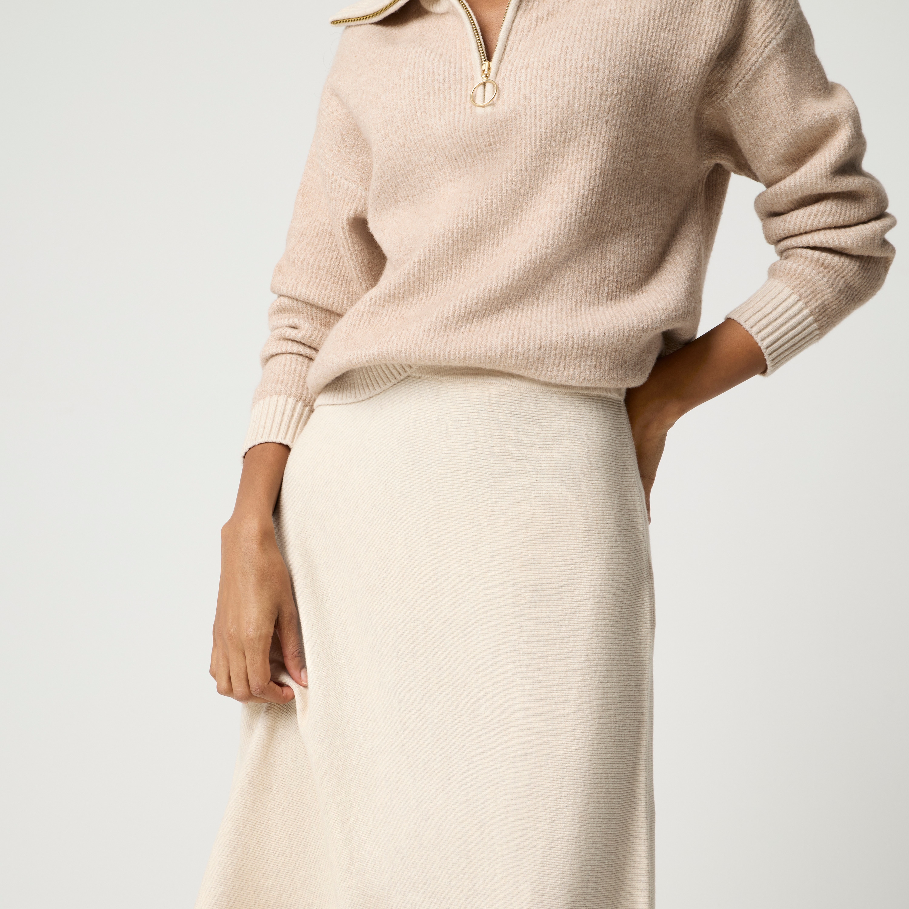 Flared sweater-skirt