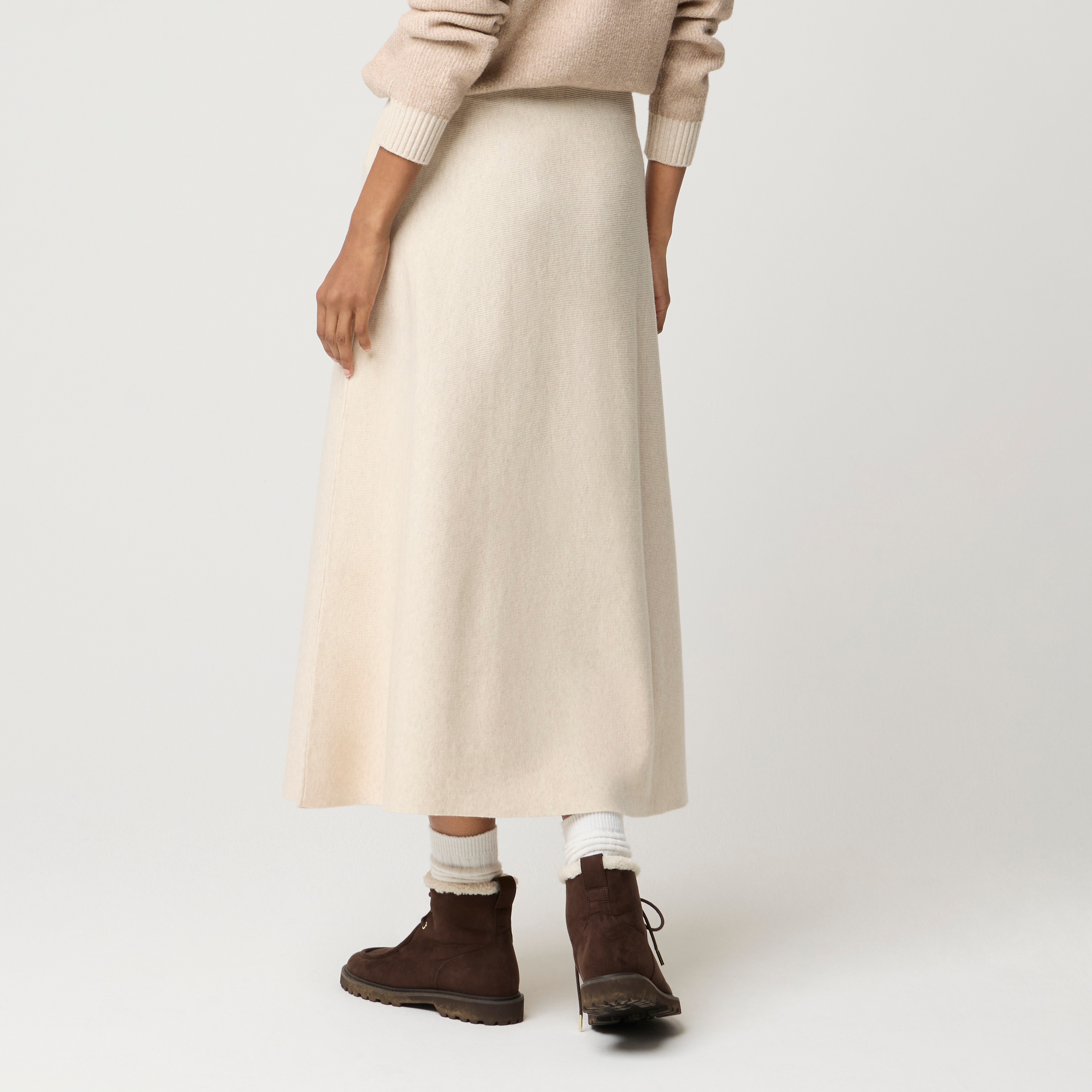 Flared sweater-skirt