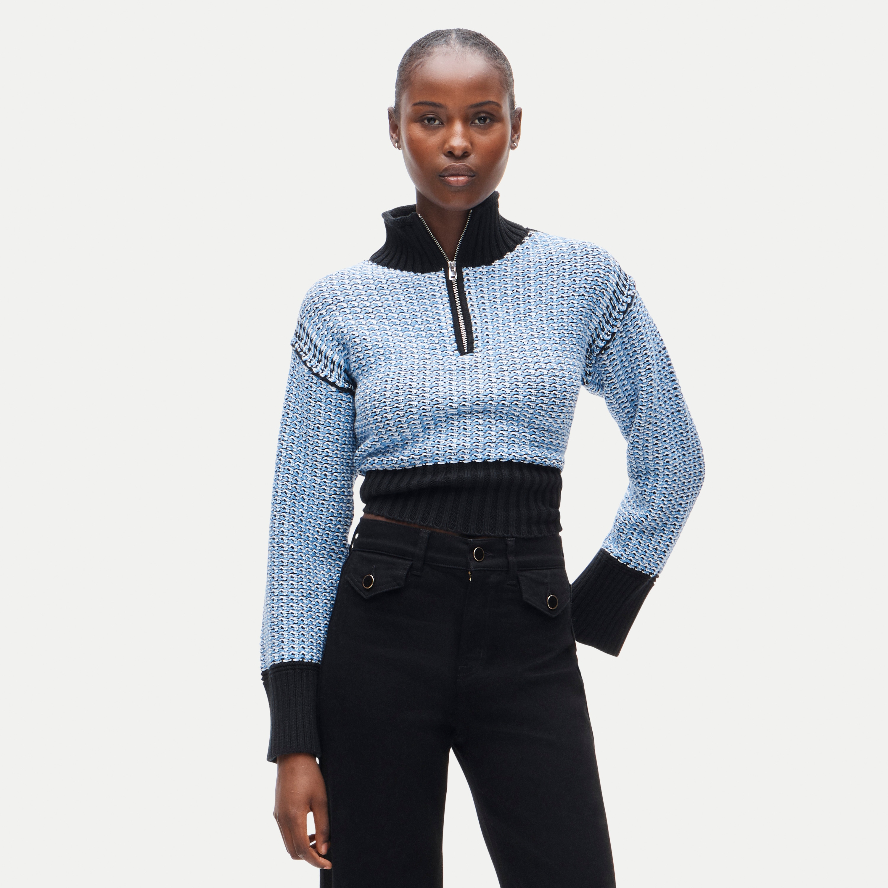 Tiny Rollneck™ In Colorblock Tweed Stitch For Women | J.Crew
