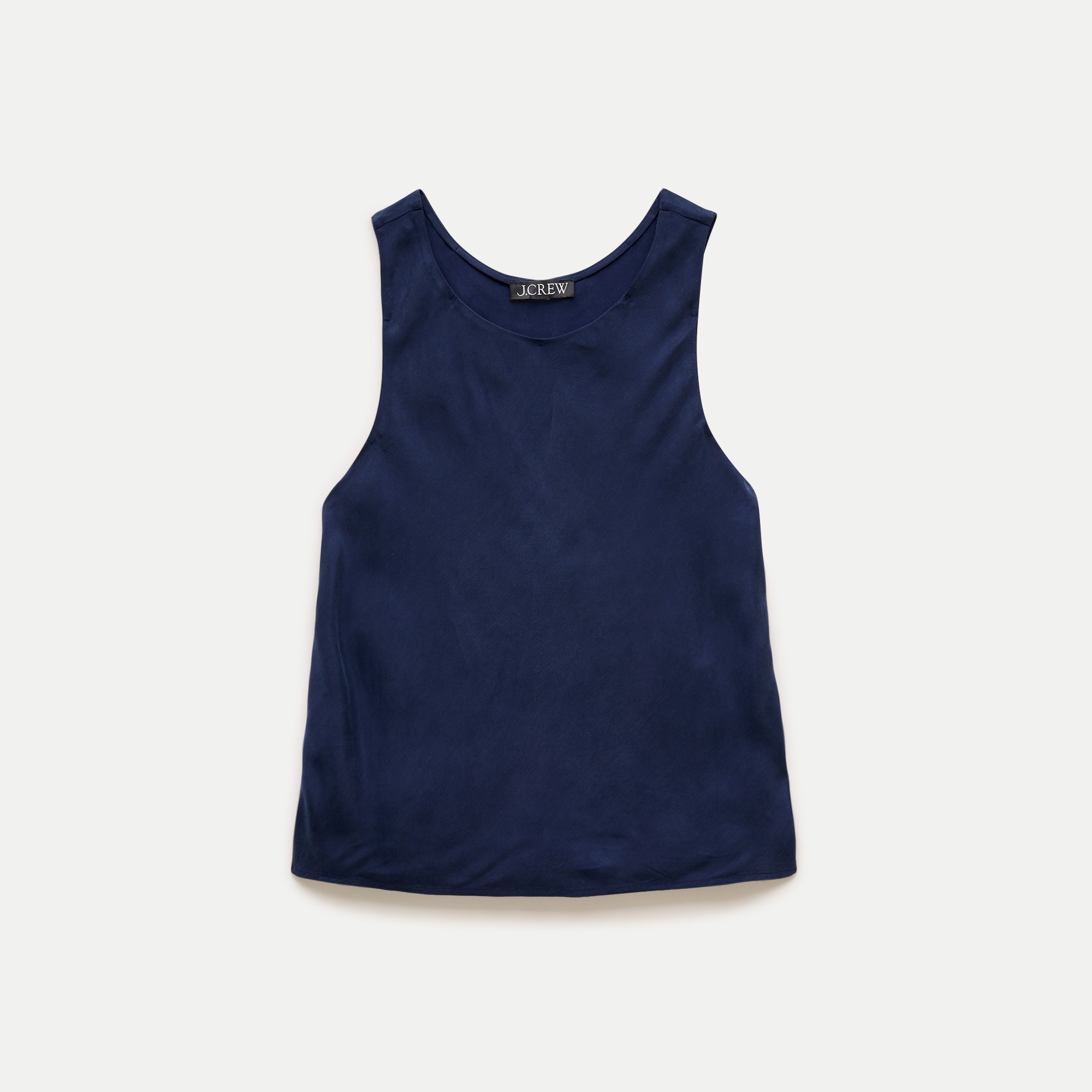 Scoopneck tank top in cupro blend