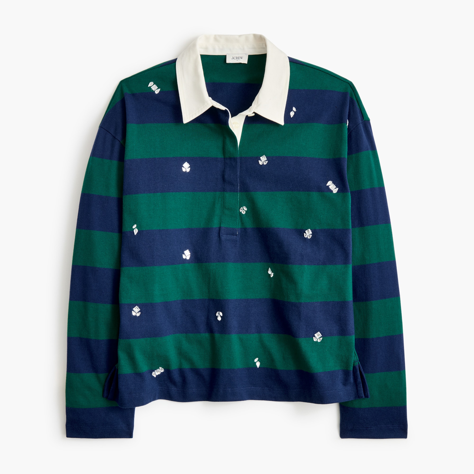 100% cotton embellished rugby shirt