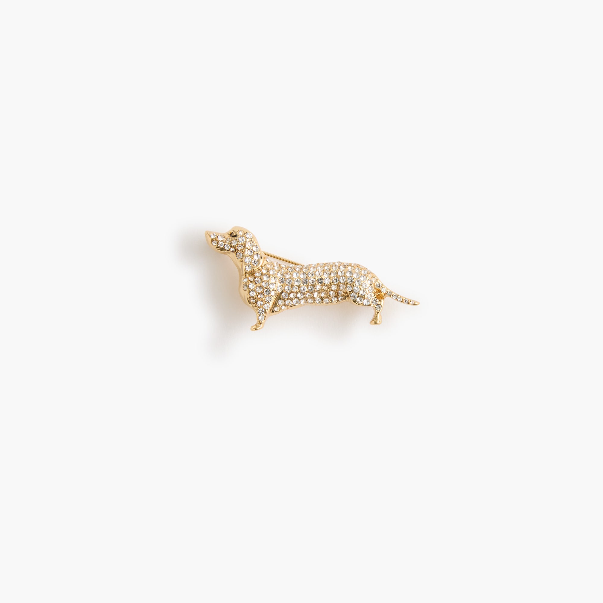Crystal pavé dachshund dog brooch