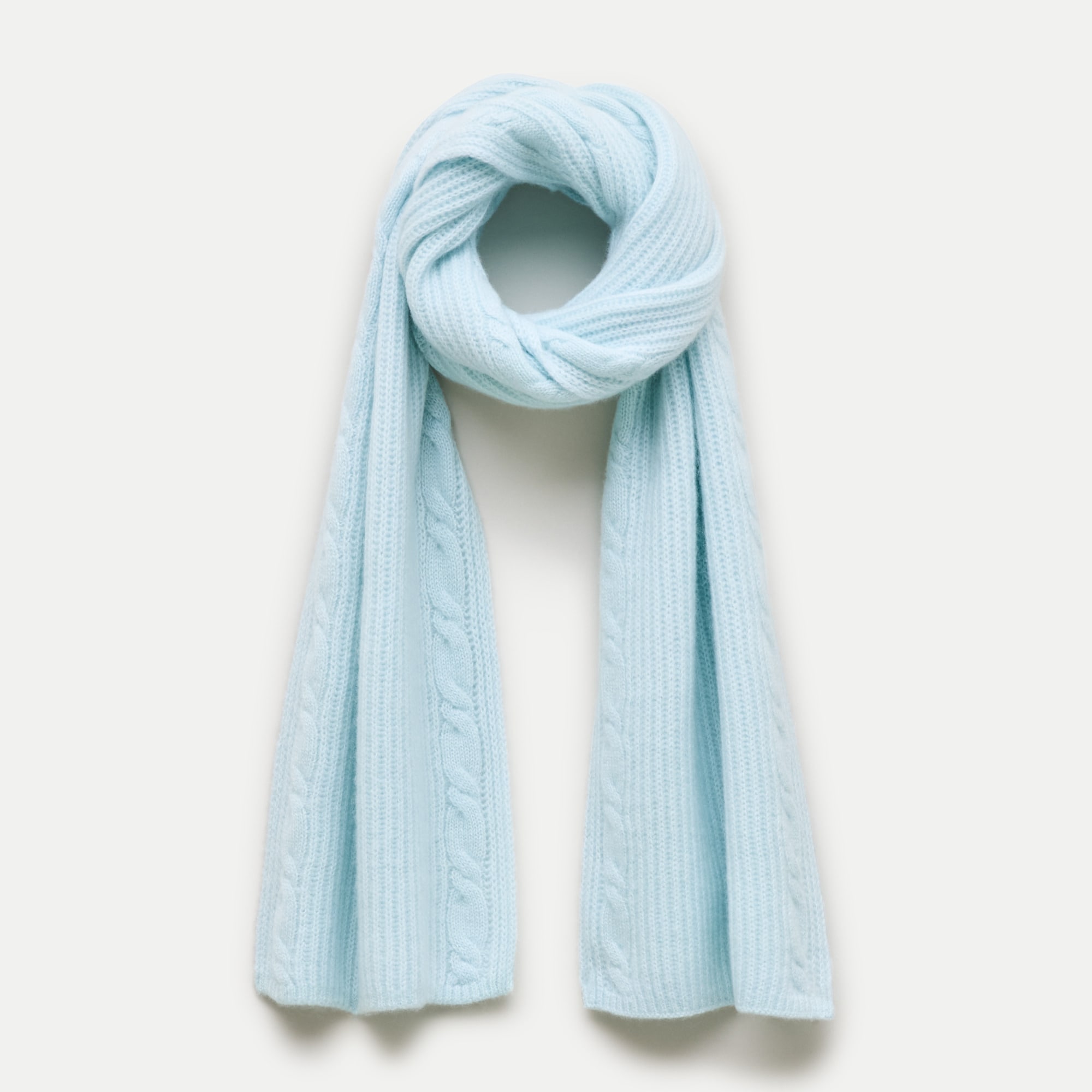 Ribbed cashmere scarf