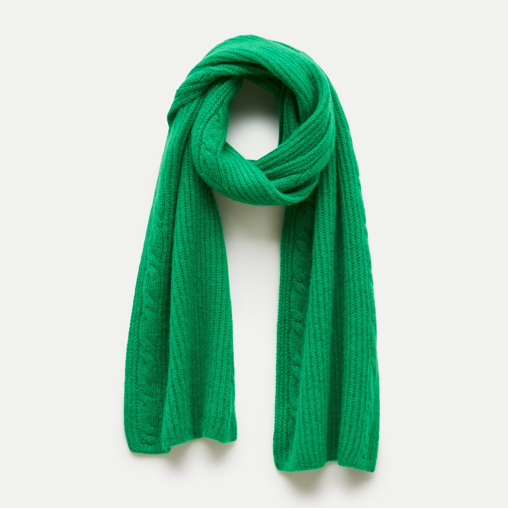 Ribbed cashmere scarf