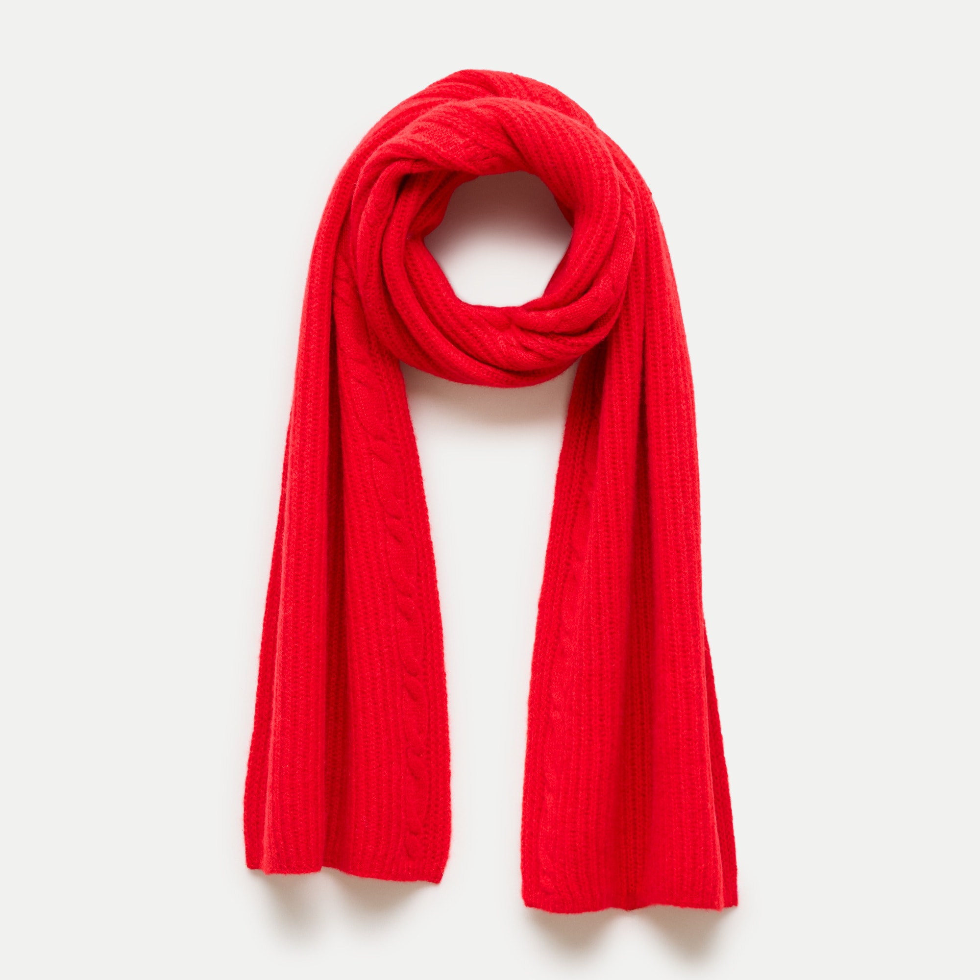 Ribbed cashmere scarf