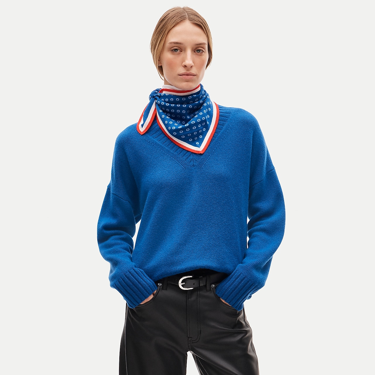 Merino wool bandana in reversible polka dot by J.Crew