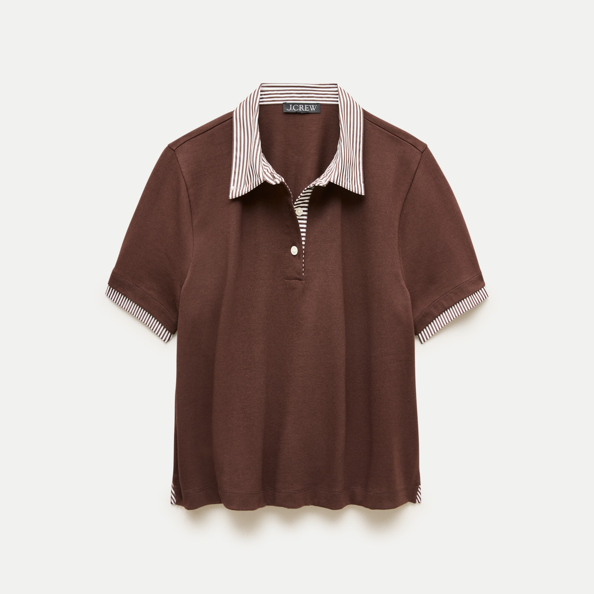 Poplin-collar polo in mariner cotton