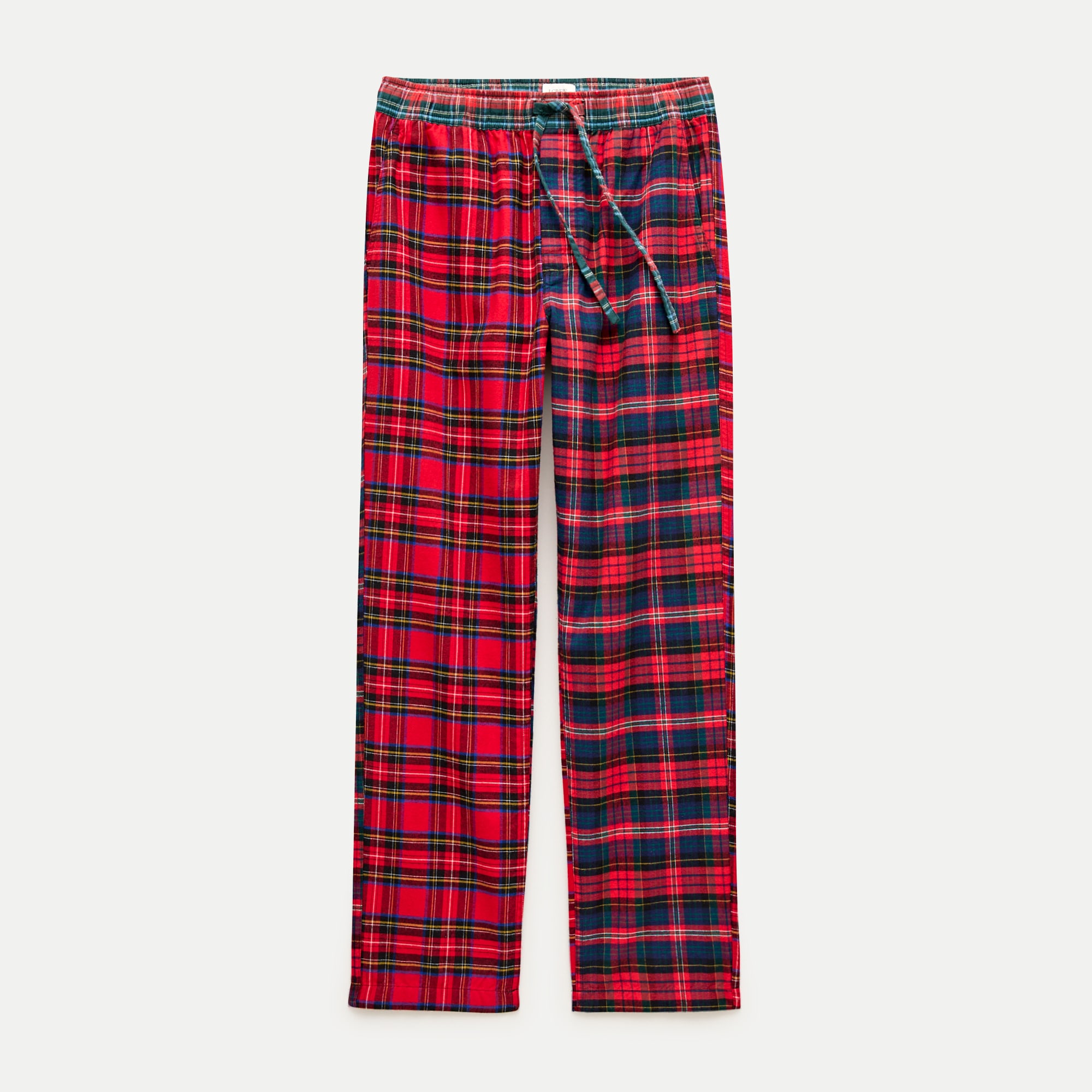 Flannel pajama pant in mixed tartan