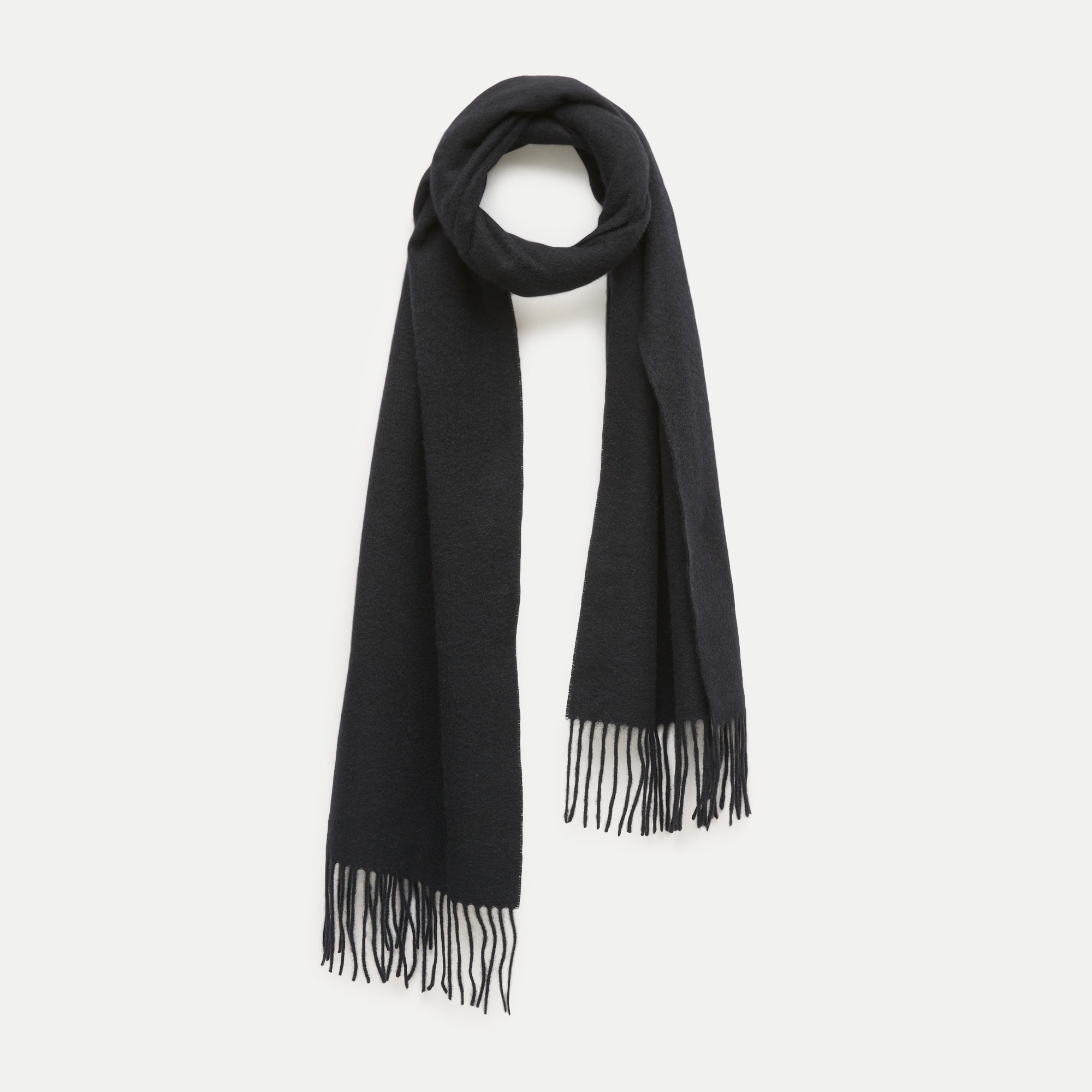 Cashmere scarf with fringe