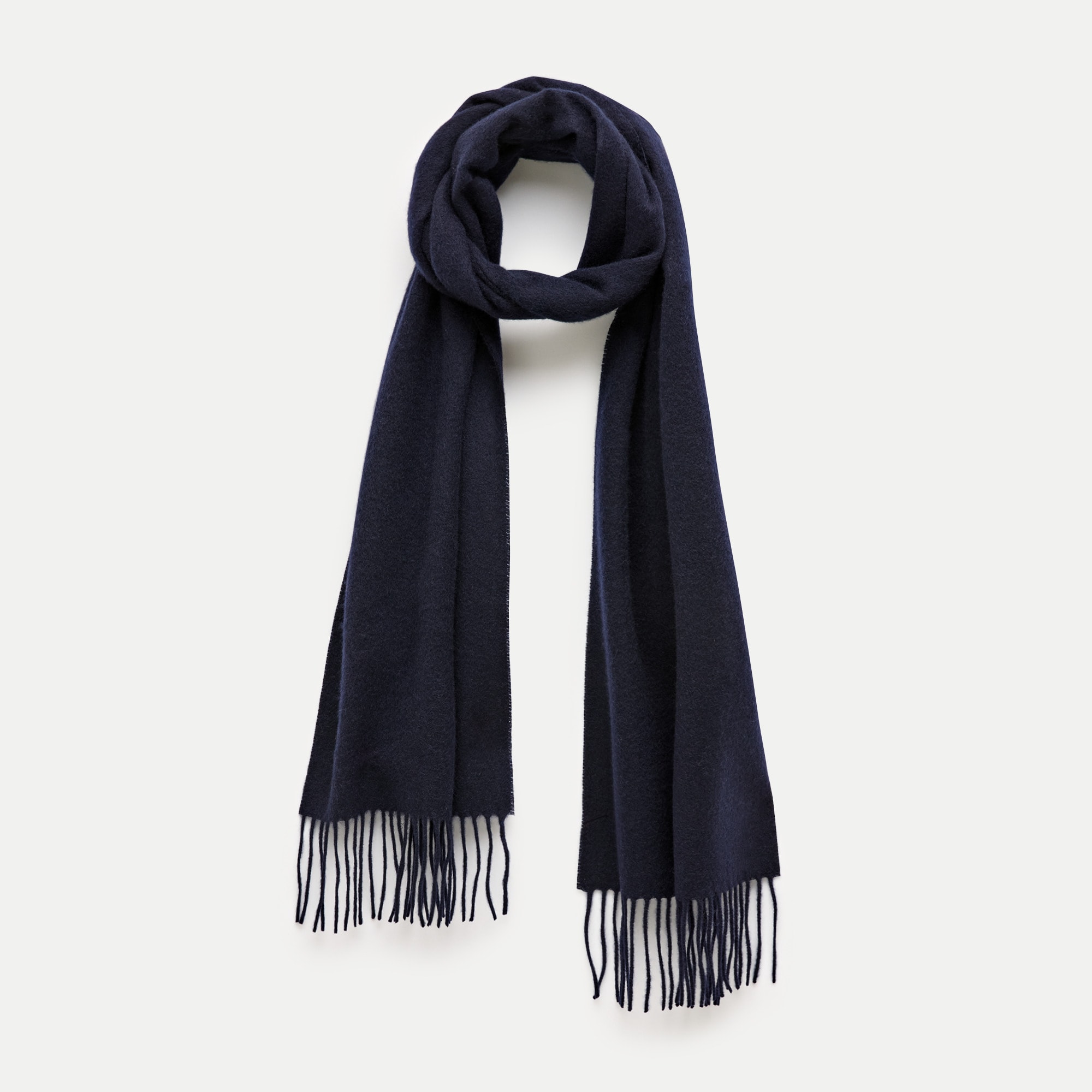 Cashmere scarf with fringe