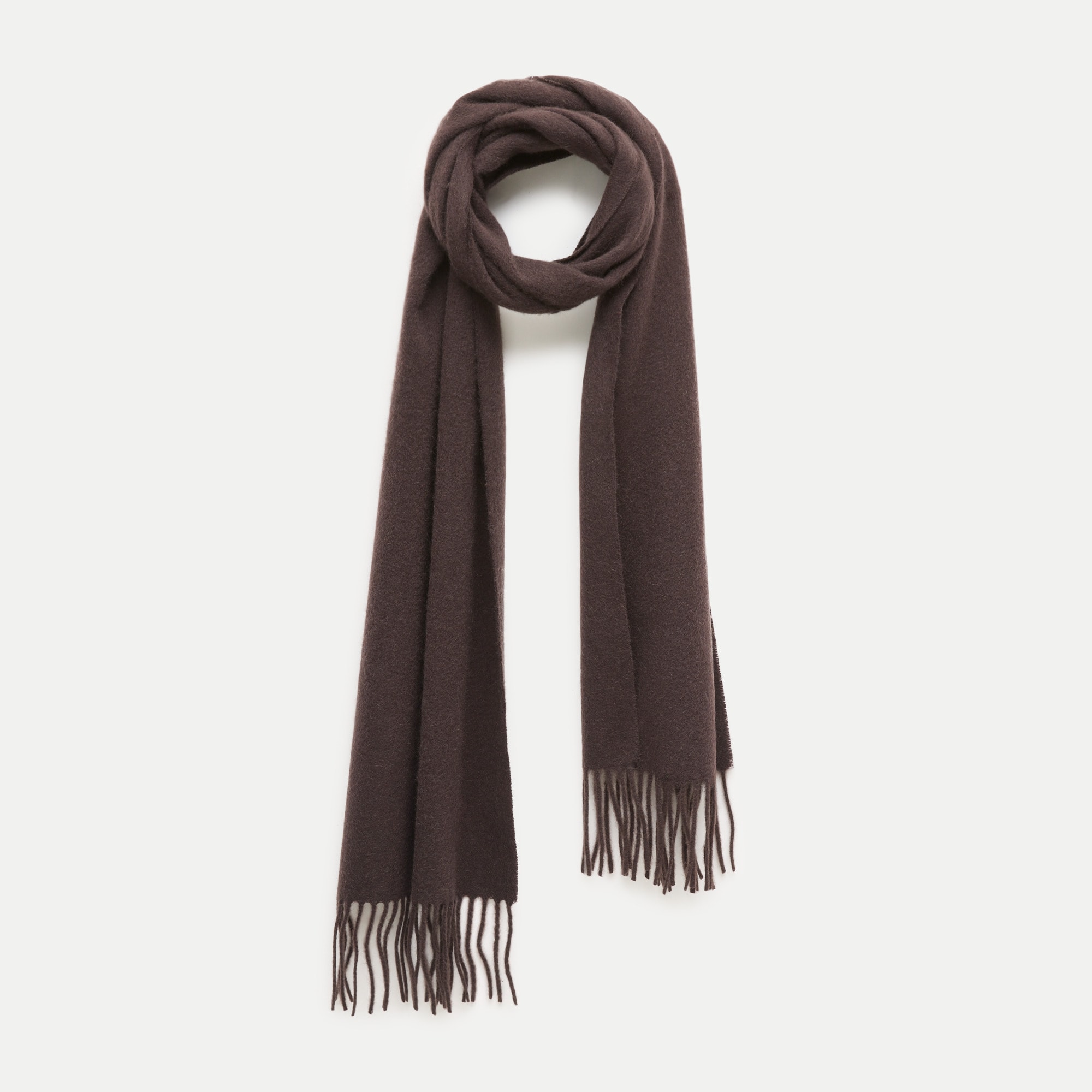 Cashmere scarf with fringe