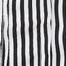 Lace-trim button-up top in striped crepe de chine BLACK WHITE