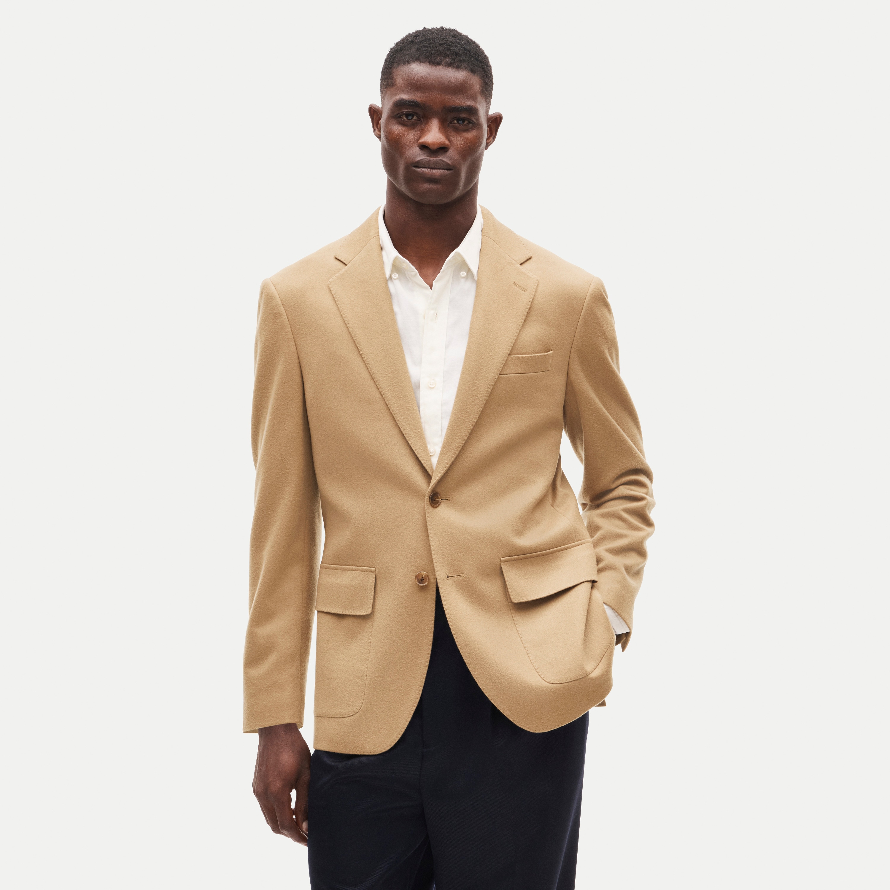 Blazer in Italian wool doeskin