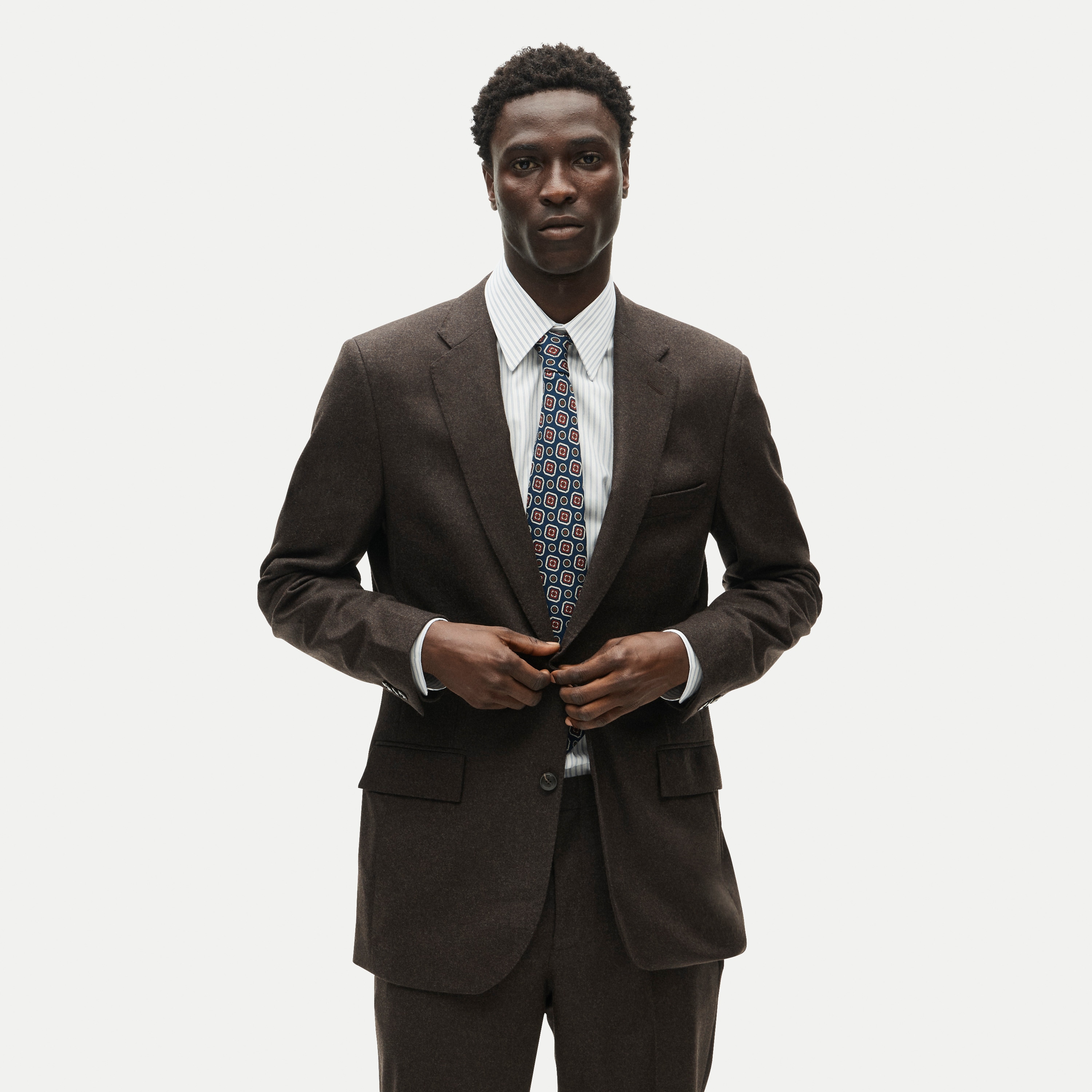 Ludlow Slim-fit suit jacket in Italian wool flannel