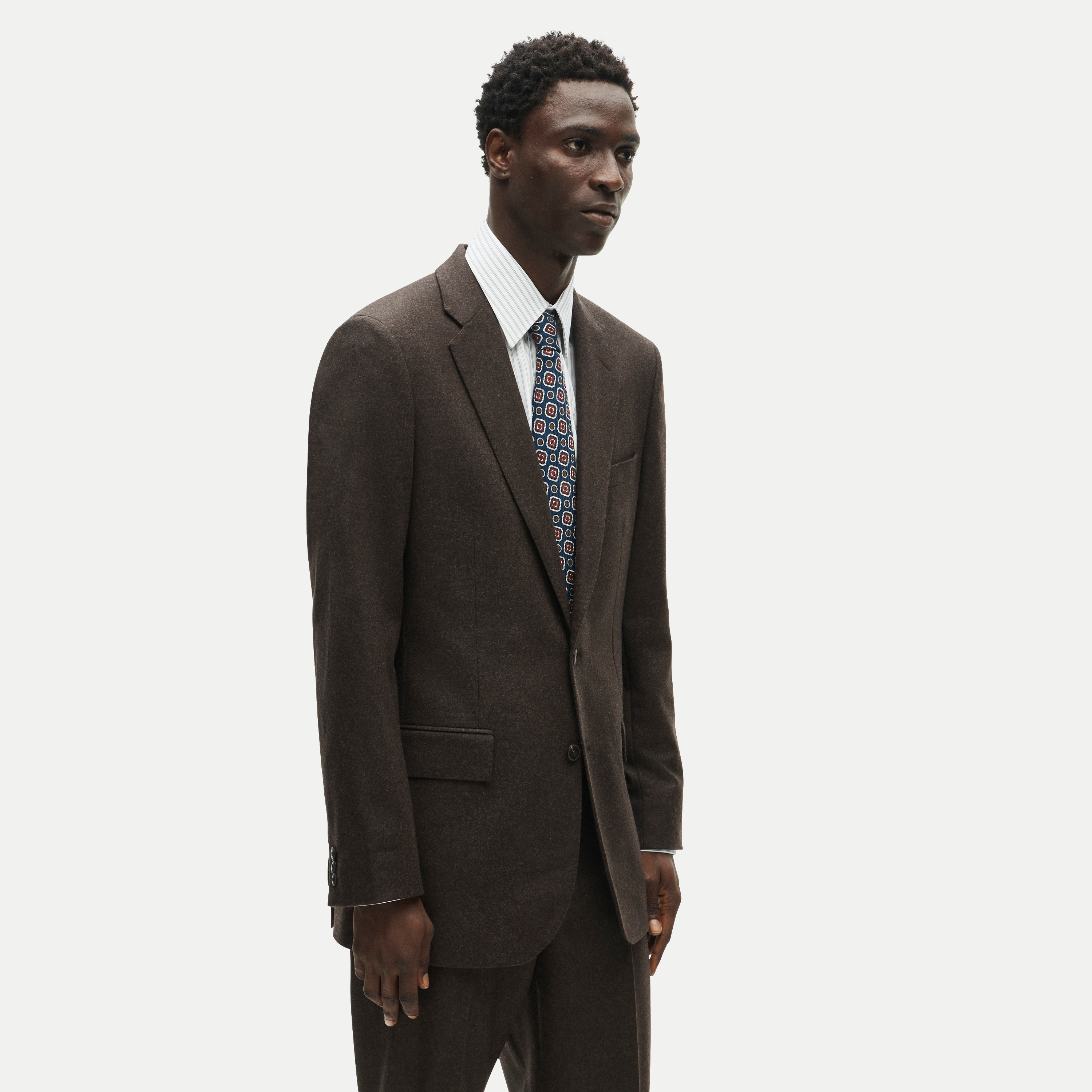Ludlow Slim-fit suit jacket in Italian wool flannel