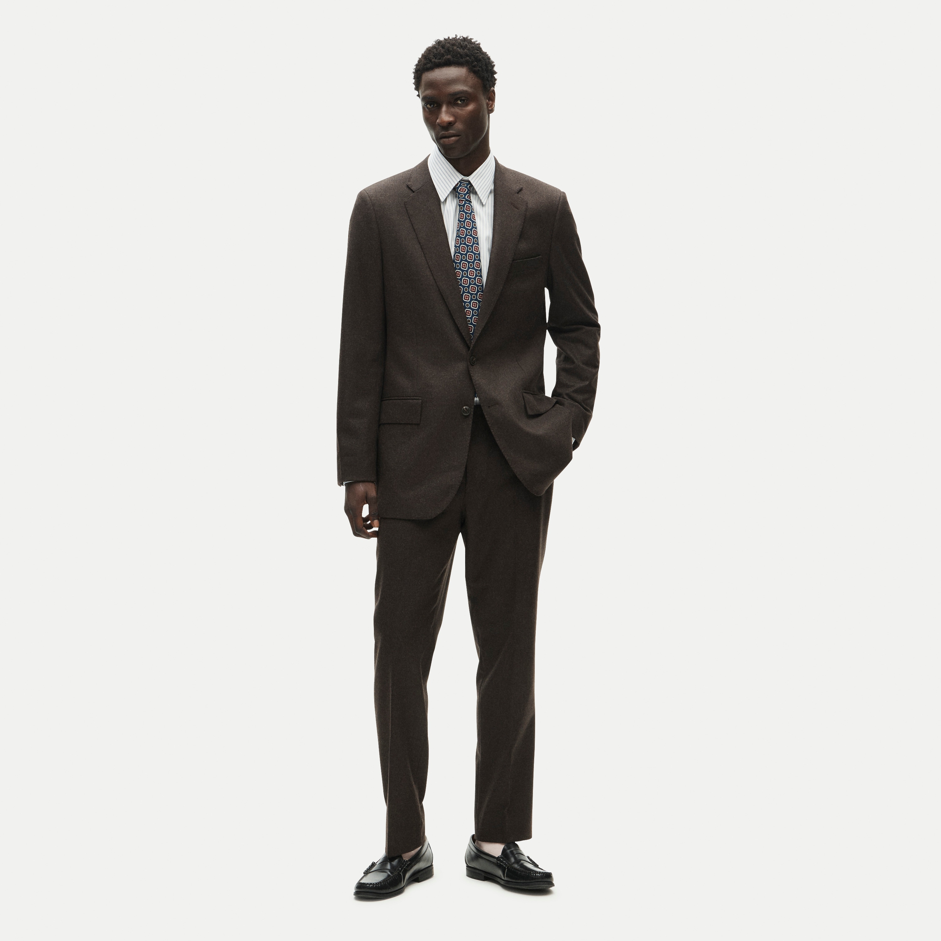 Ludlow Slim-fit suit jacket in Italian wool flannel