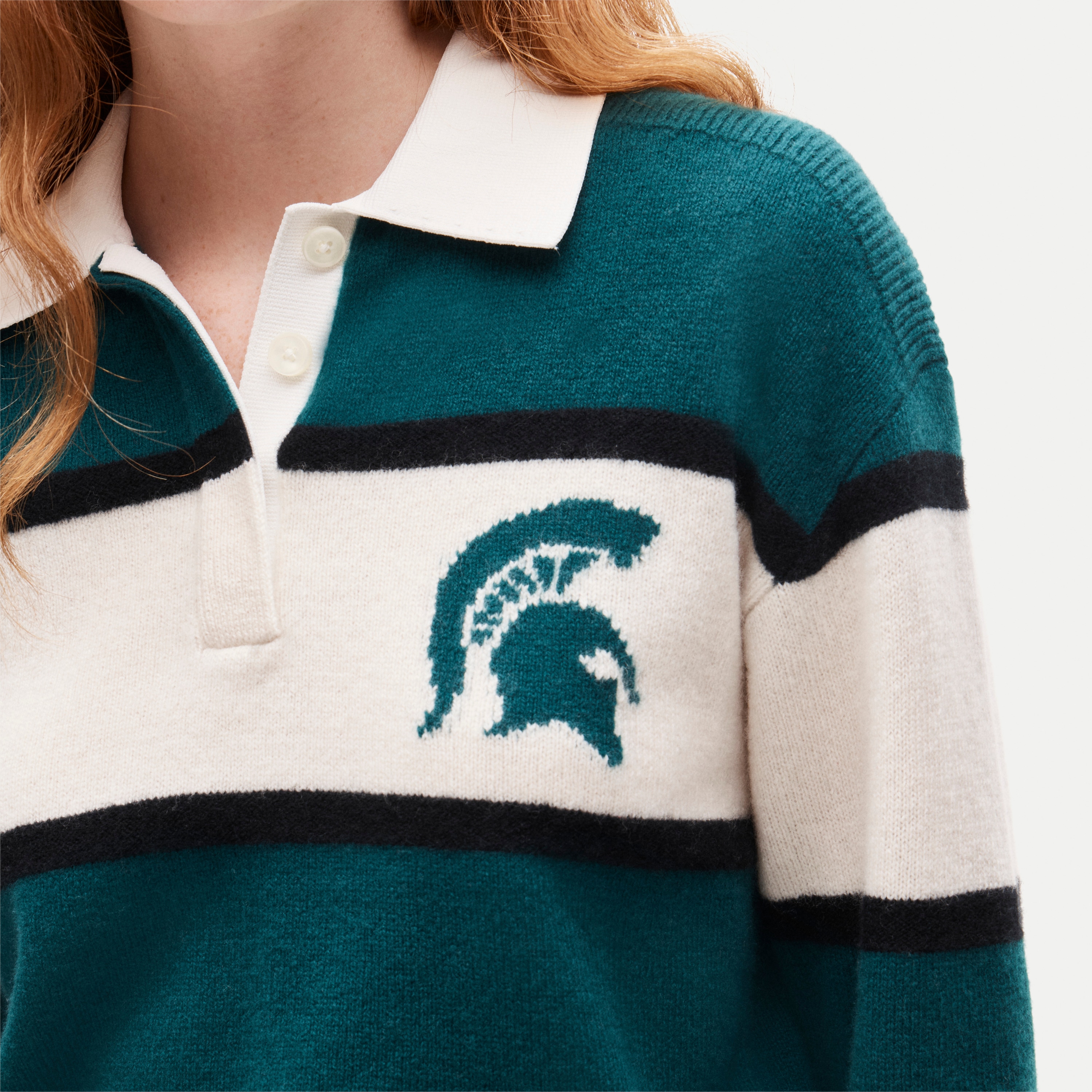 '47 x J.Crew vintage wool Michigan State rugby