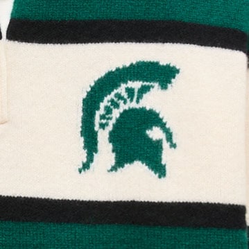 '47 x J.Crew vintage wool Michigan State rugby GREEN WHITE